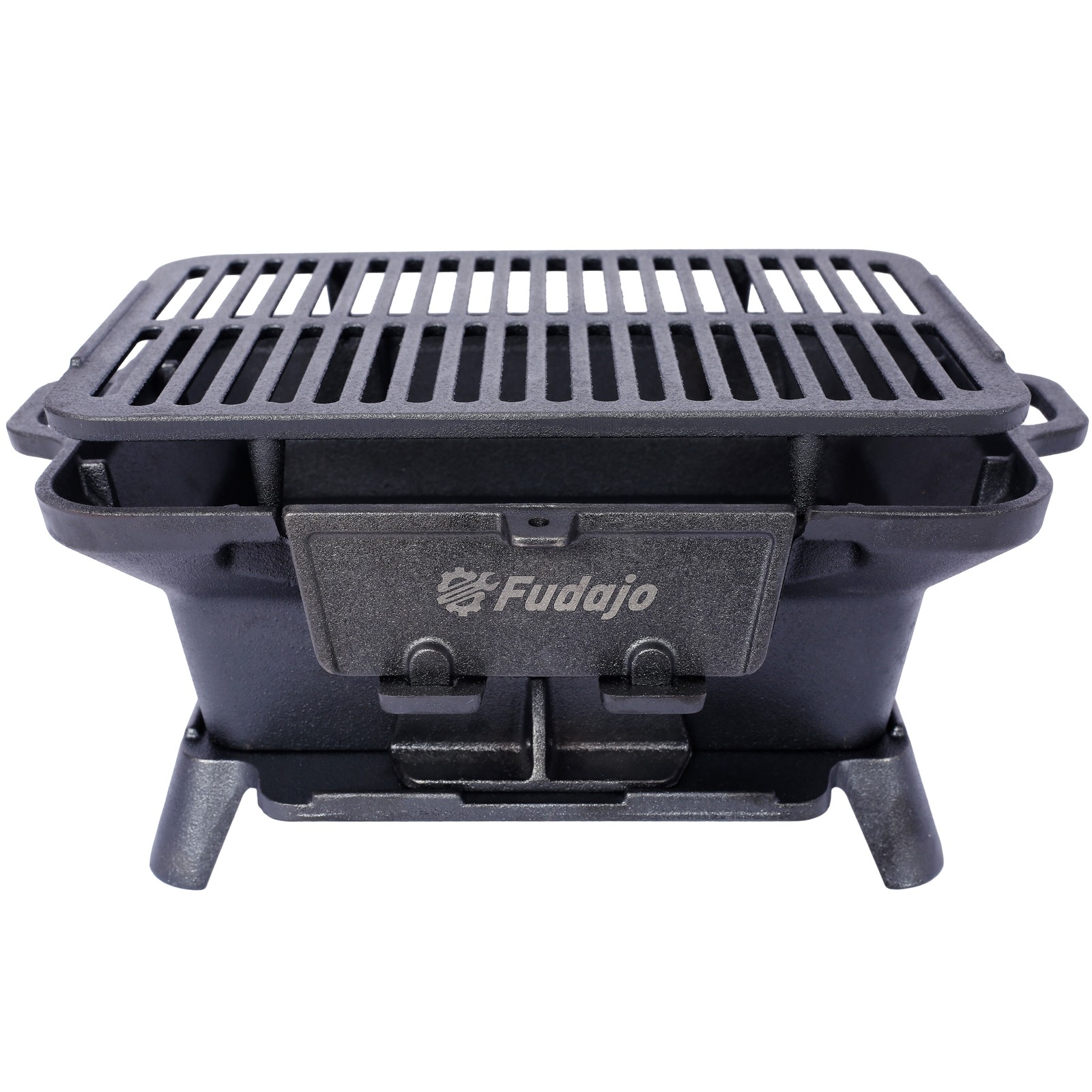Cast Iron Grill Outdoor Portable Charcoal Grill and Tabletop Cast Iron Skillet