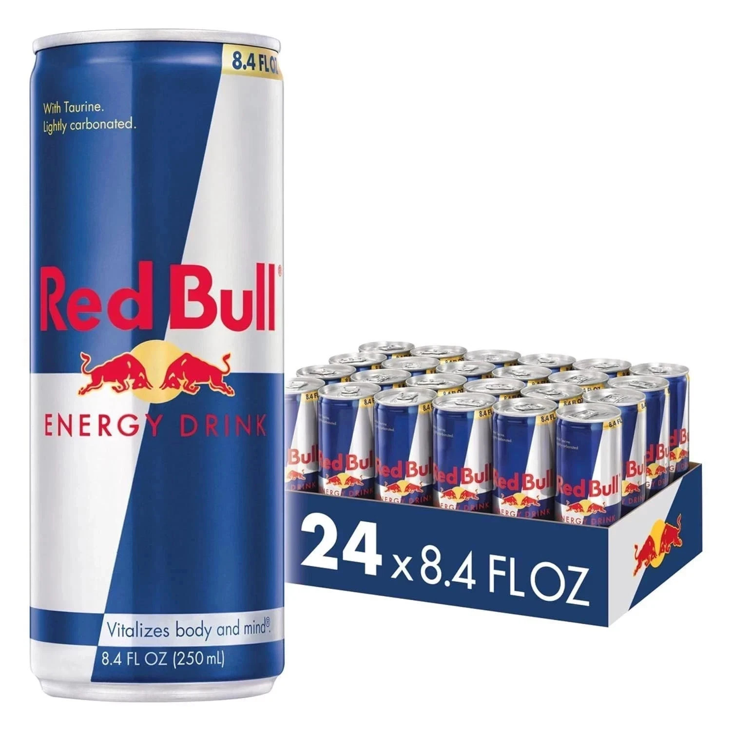Red Bull Energy Drink with 80mg Caffeine plus Taurine, 8.4 Fl Oz (24 Pack) Cans Red Bull Energy Drink with 80mg Caffeine plus Taurine, 8.4 Fl Oz (24 Pack) Cans