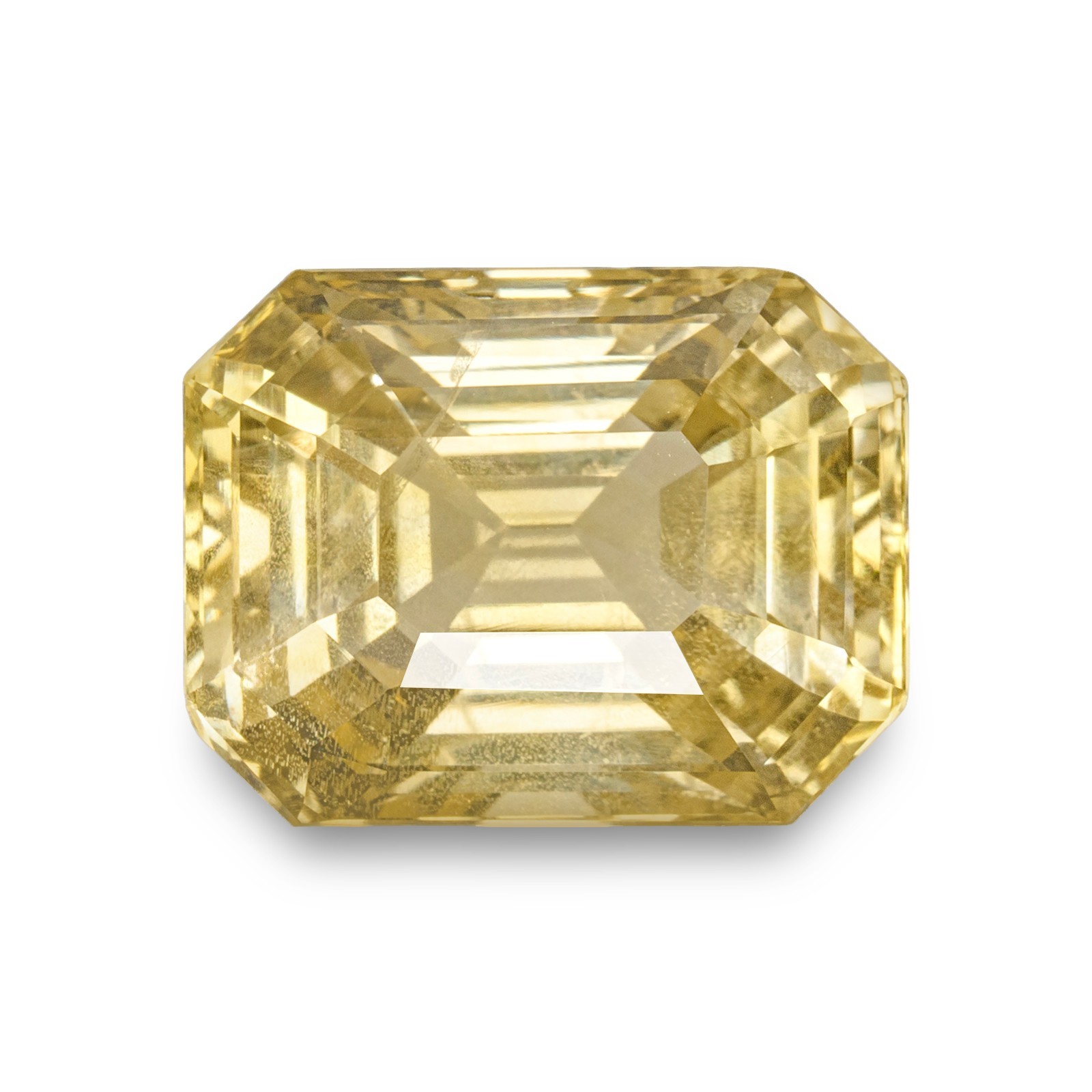 CEYLON Sapphire 12.01 Ct Natural Untreated OCTAGON Transparent CANARY YELLOW