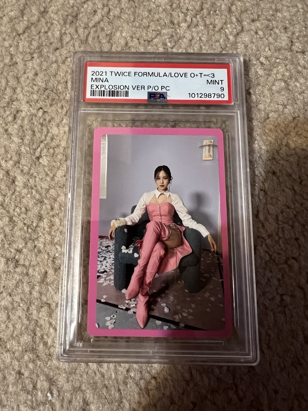 2021 TWICE Formula of Love Mina Explosion Ver POB Photocard PSA 9 Mint 2021 TWICE Formula of Love Mina Explosion Ver POB Photocard PSA 9 Mint