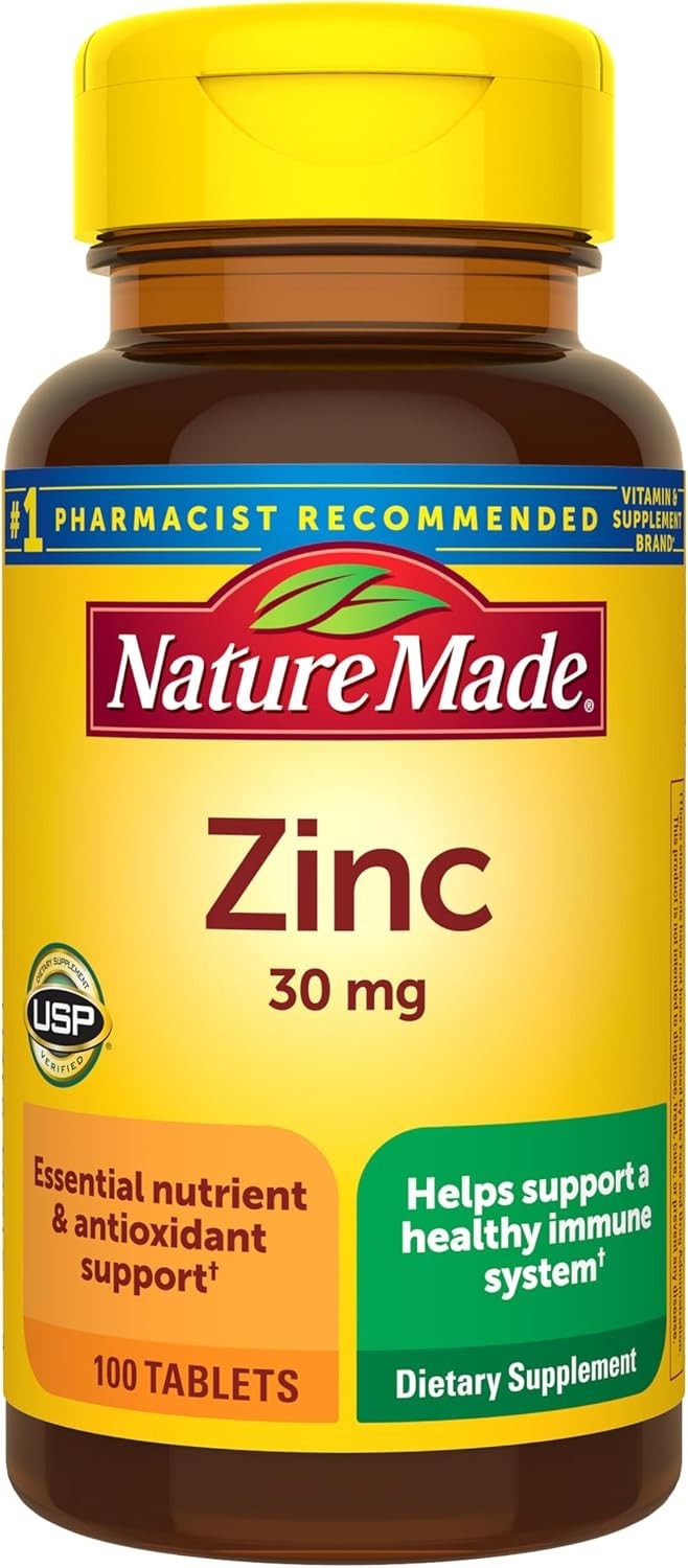 Nature Made Zinc 30mg Immune Health Support 100 Tablets
