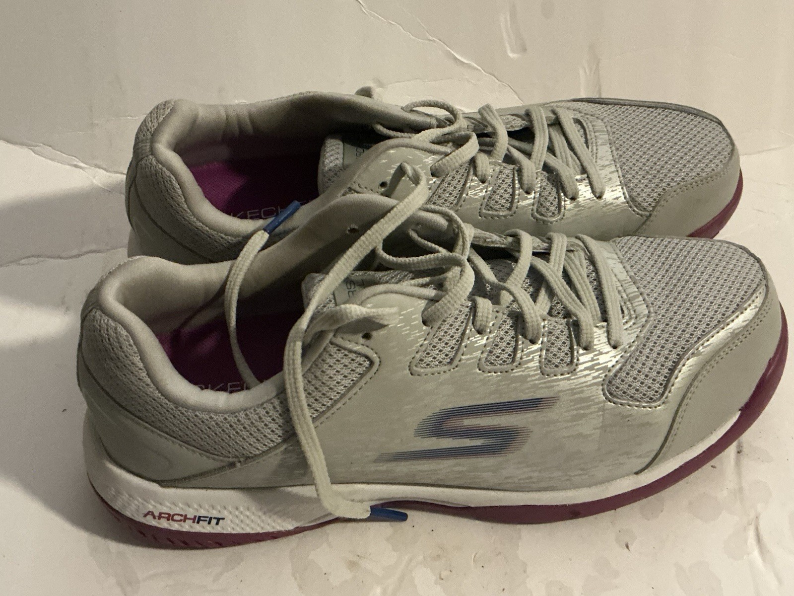 Skechers Viper Court Womens Size 10 Tennis Shoes Gray Purple Pickleball Sneakers Skechers Viper Court Womens Size 10 Tennis Shoes Gray Purple Pickleball Sneakers