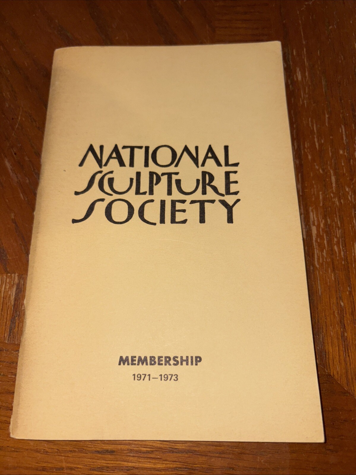Vintage 1971 - 1973 Membership List: National Sculpture Society - With Awards