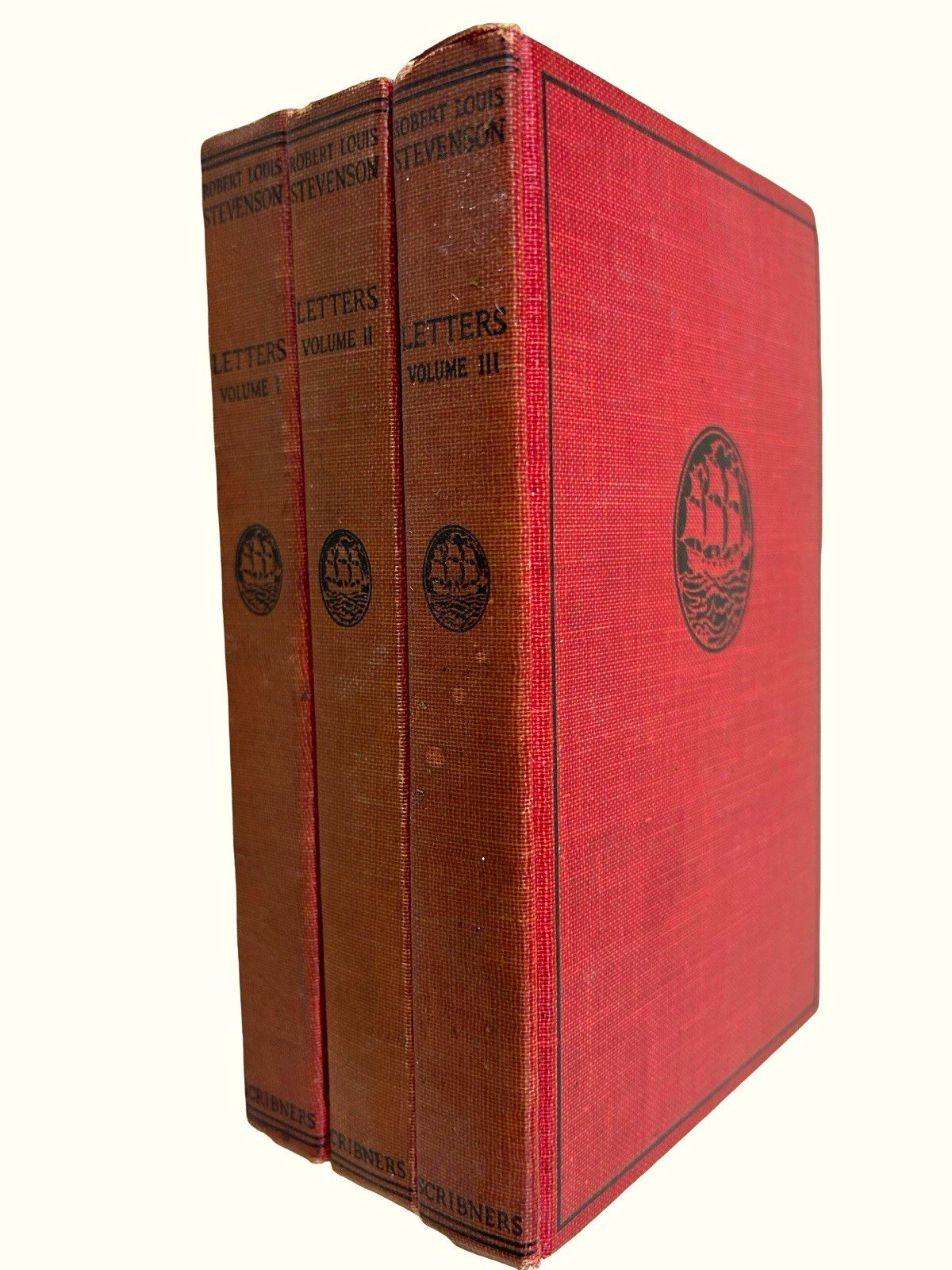 Vintage 1925 Set of 3 Robert Louis Stevenson Letters Books 6.75” Vintage 1925 Set of 3 Robert Louis Stevenson Letters Books 6.75”