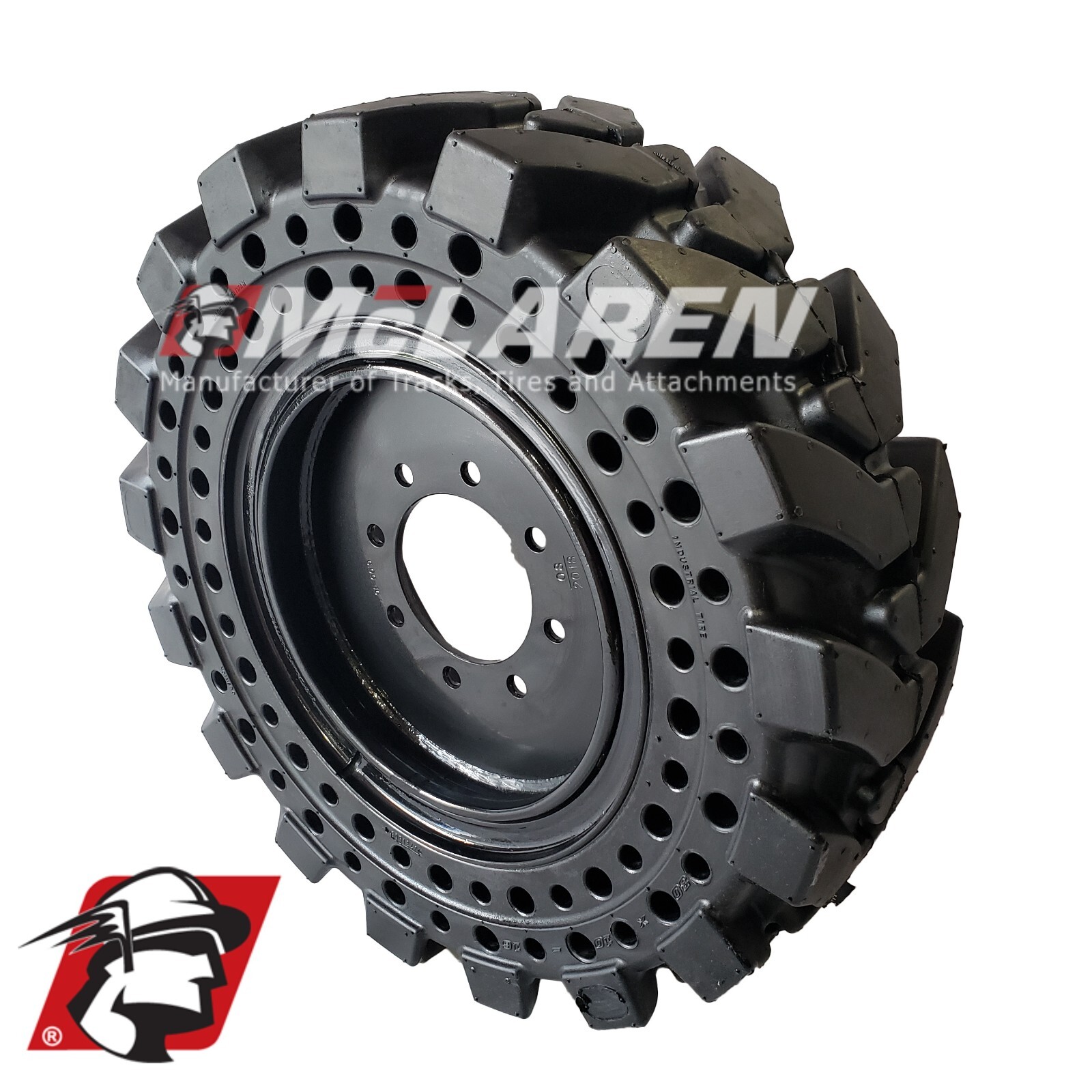 10x16.5 Solid Skid Steer Tires 4 Tires & Wheel 30x10-16 10-16.5 Maximizer GT