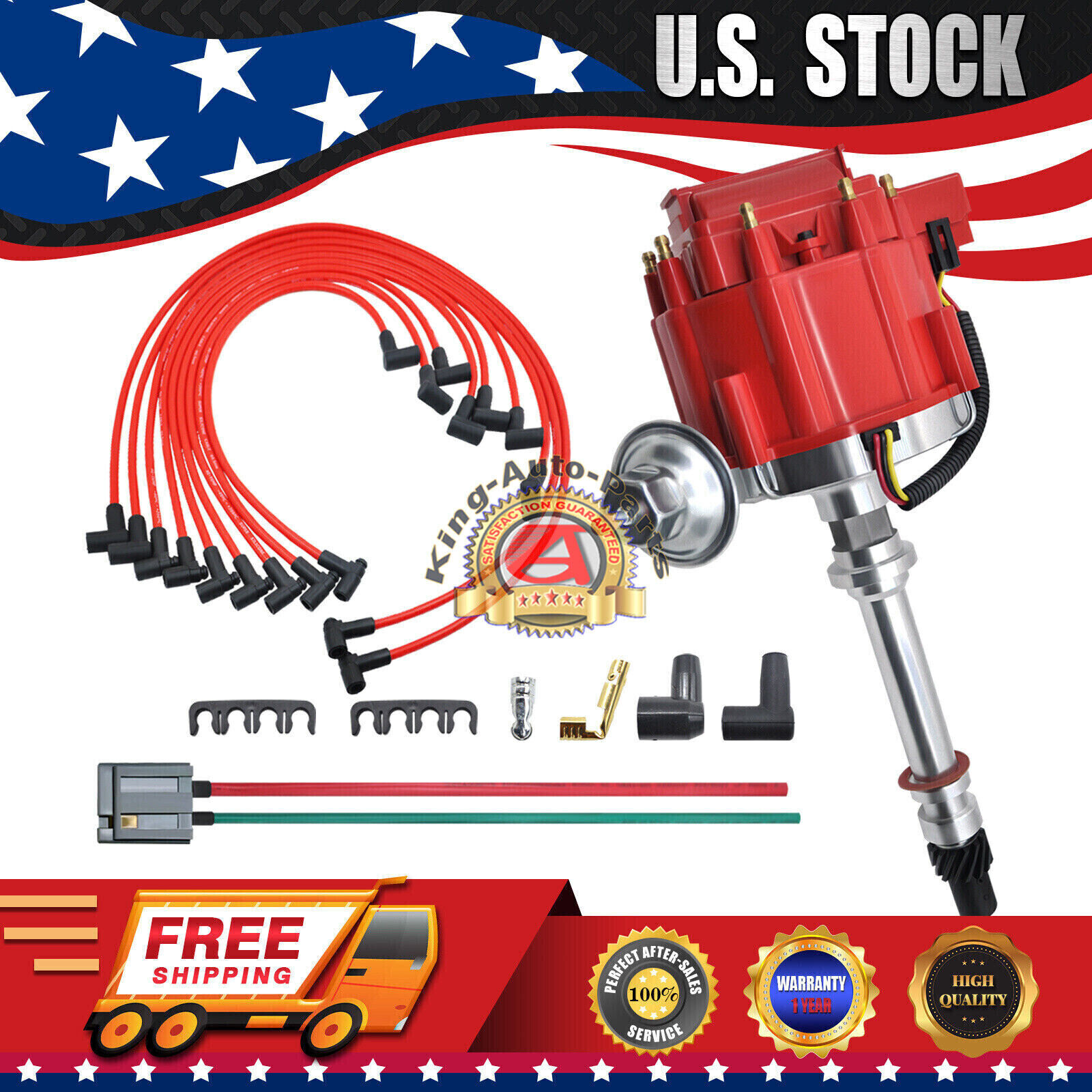 GM08Distributor &Wire &Pigtail for Chevrolet w/65K V 9000RPM350 454 SBC BBC HEI GM08Distributor &Wire &Pigtail for Chevrolet w/65K V 9000RPM350 454 SBC BBC HEI