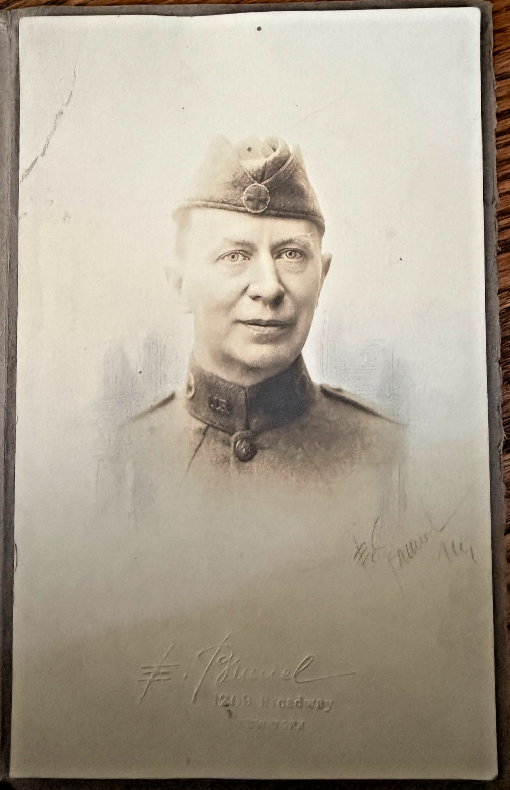 FREE SHIP RARE WWI Late 1910s Emile Brunel SIGNED Soldier Photograph