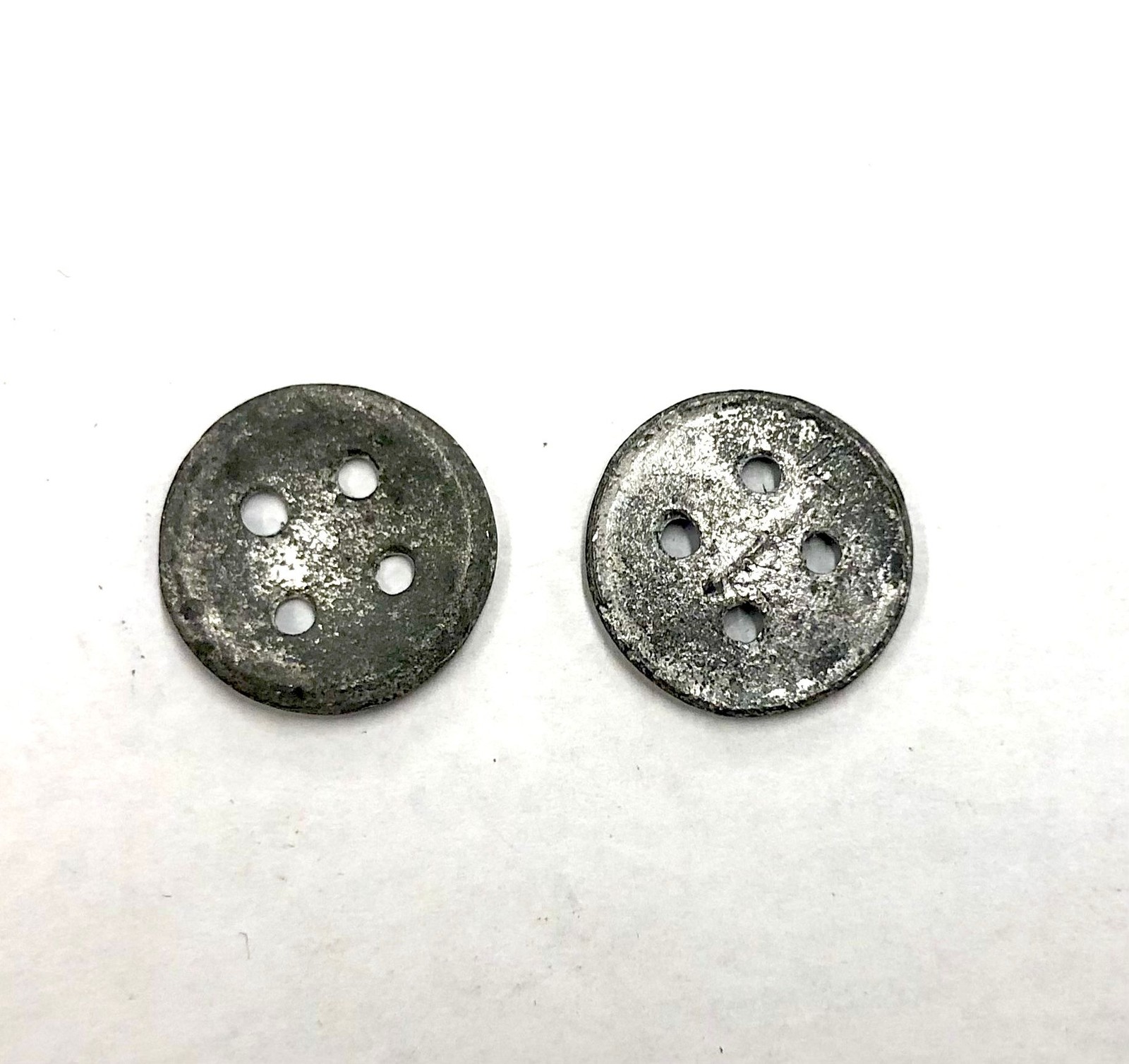Small Pewter Trouser or Shirt Buttons - 20 pieces Small Pewter Trouser or Shirt Buttons - 20 pieces