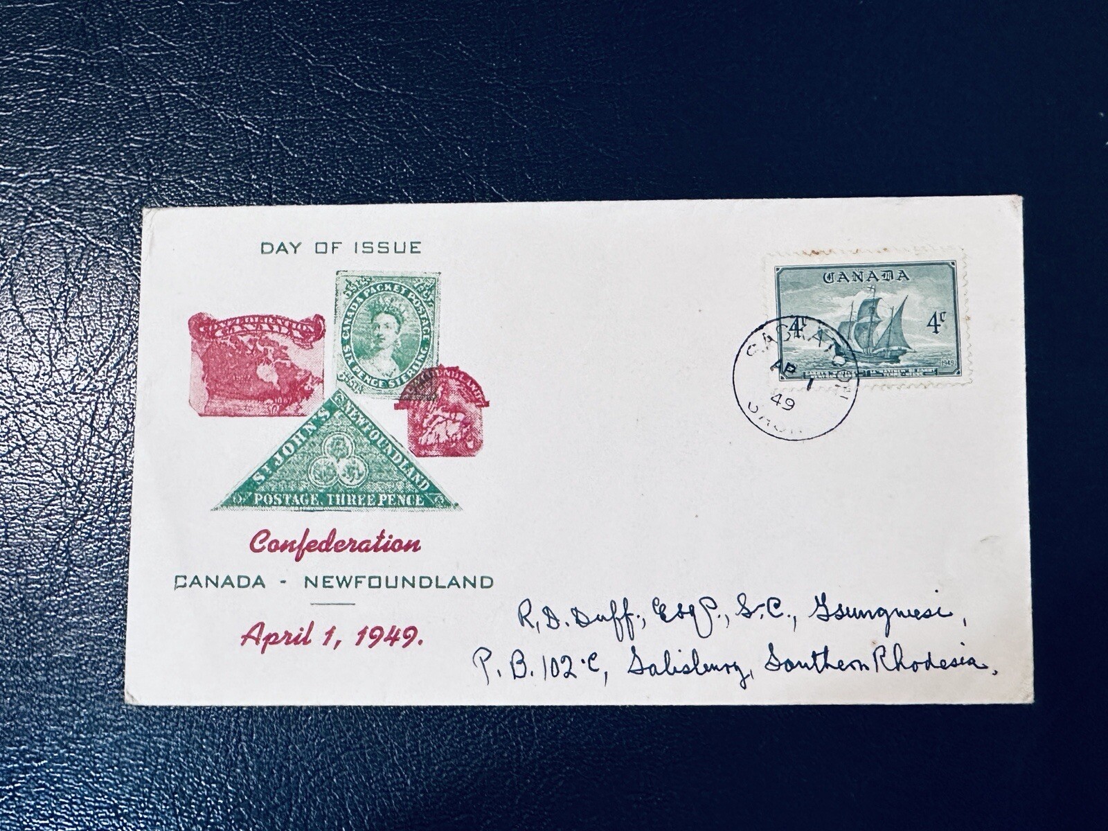 Canada 1949 FDC COVER CONFEDERATION CANADA - NEWFOUNDLAND
