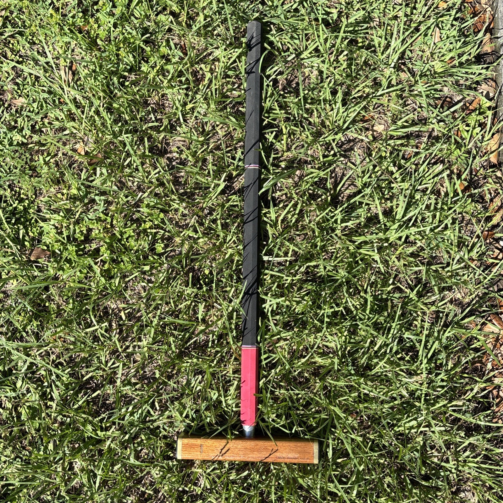 Oakley Woods Croquet Predator Mallet 11” Walnut Head 2 Lb 10 Oz Red Personalized