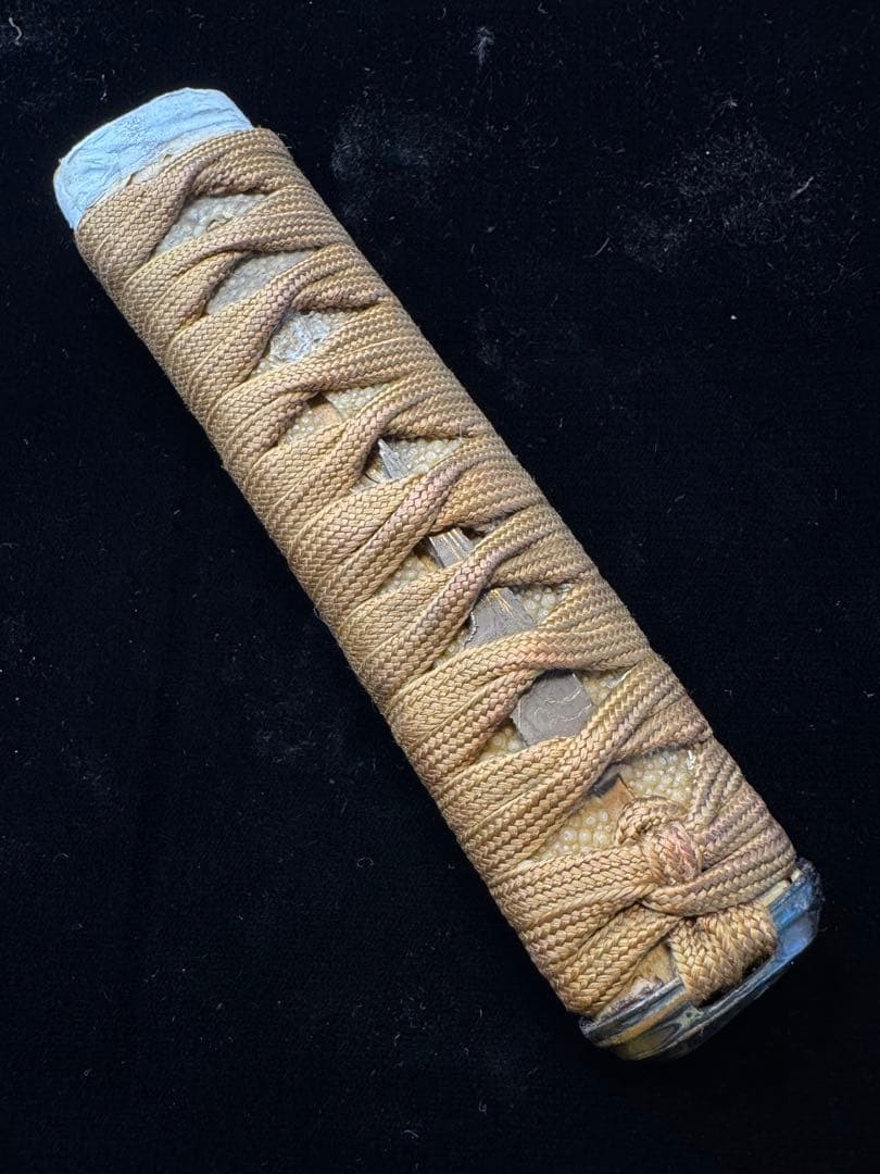 Japanese Tsuka Sword Handle Fuchi Kashira Menuki Wrapped Antique Edo Style