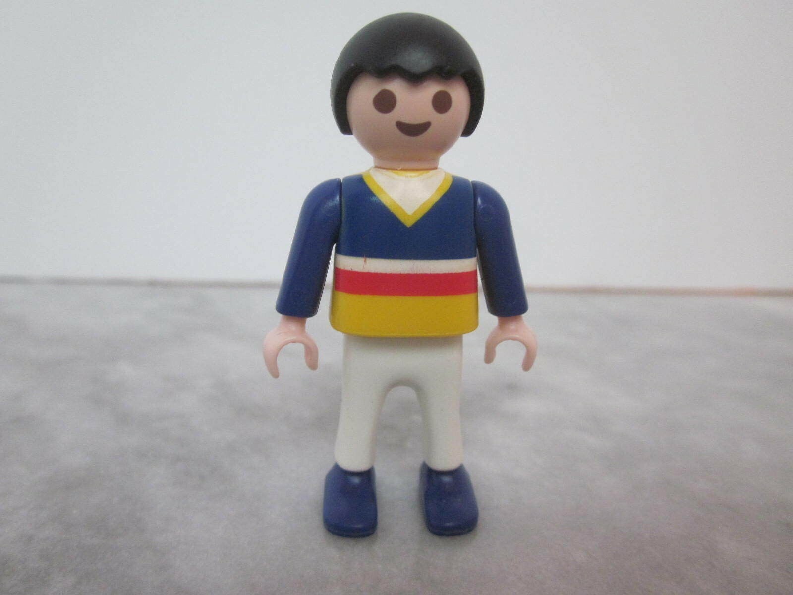 PLAYMOBIL Figure Child Boy in Stripe Shirt White Pants - Family Dollhouse City
