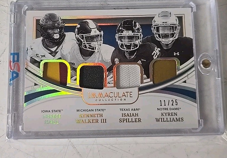 HALL/ WALKER /SPILLER / WILLIAMS 2022 IMMACULATE COLLEGIATE QUAD PATCH /25 RC HALL/ WALKER /SPILLER / WILLIAMS 2022 IMMACULATE COLLEGIATE QUAD PATCH /25 RC