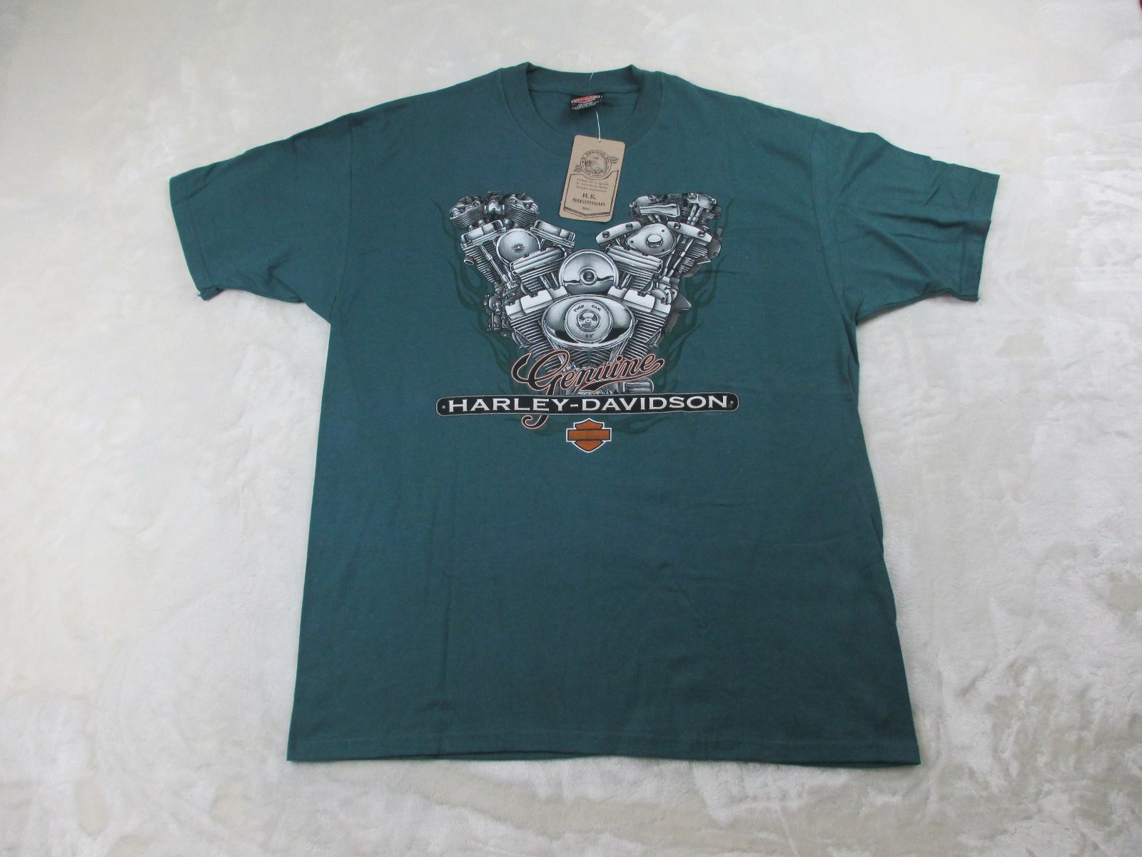 NEW VINTAGE Harley Davidson Shirt Mens Extra Large Green Twin Cam Bahamas 2000*