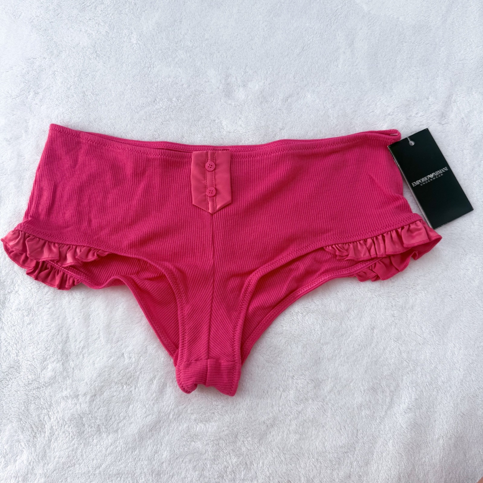 Vintage Emporio Armani Pink Ruffle Undies NWT Deadstock Sexy Lingerie Y2K Vintage Emporio Armani Pink Ruffle Undies NWT Deadstock Sexy Lingerie Y2K