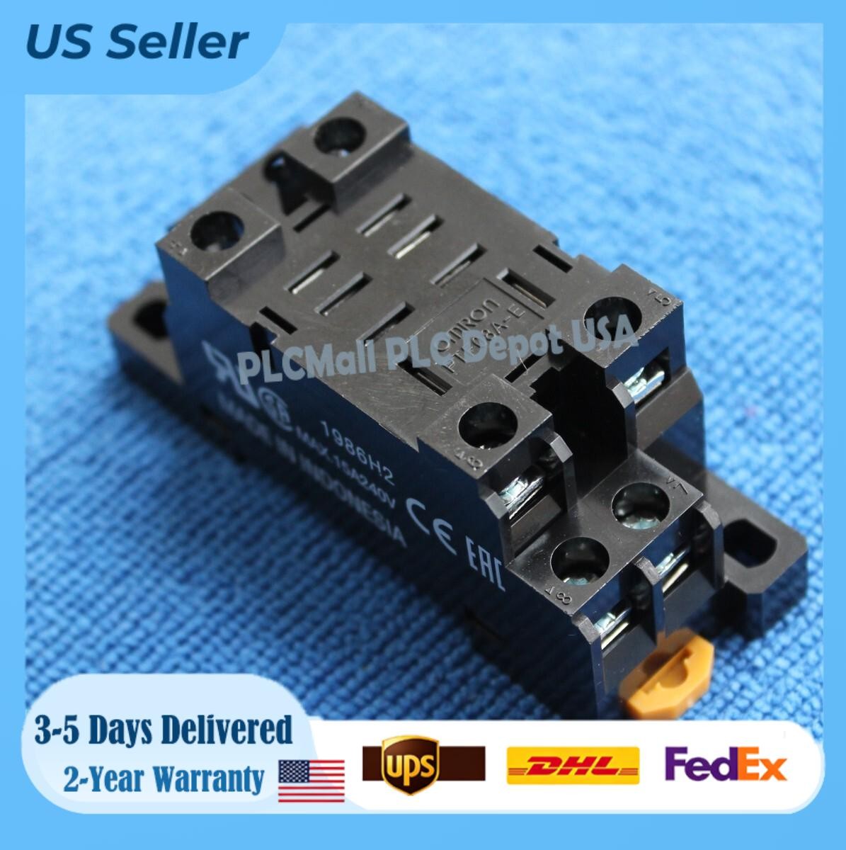 1pcs Omron PTF08A-E Relay Base Socket 8 Pin,Use for LY2N-J HH62P NEW US Free TAX