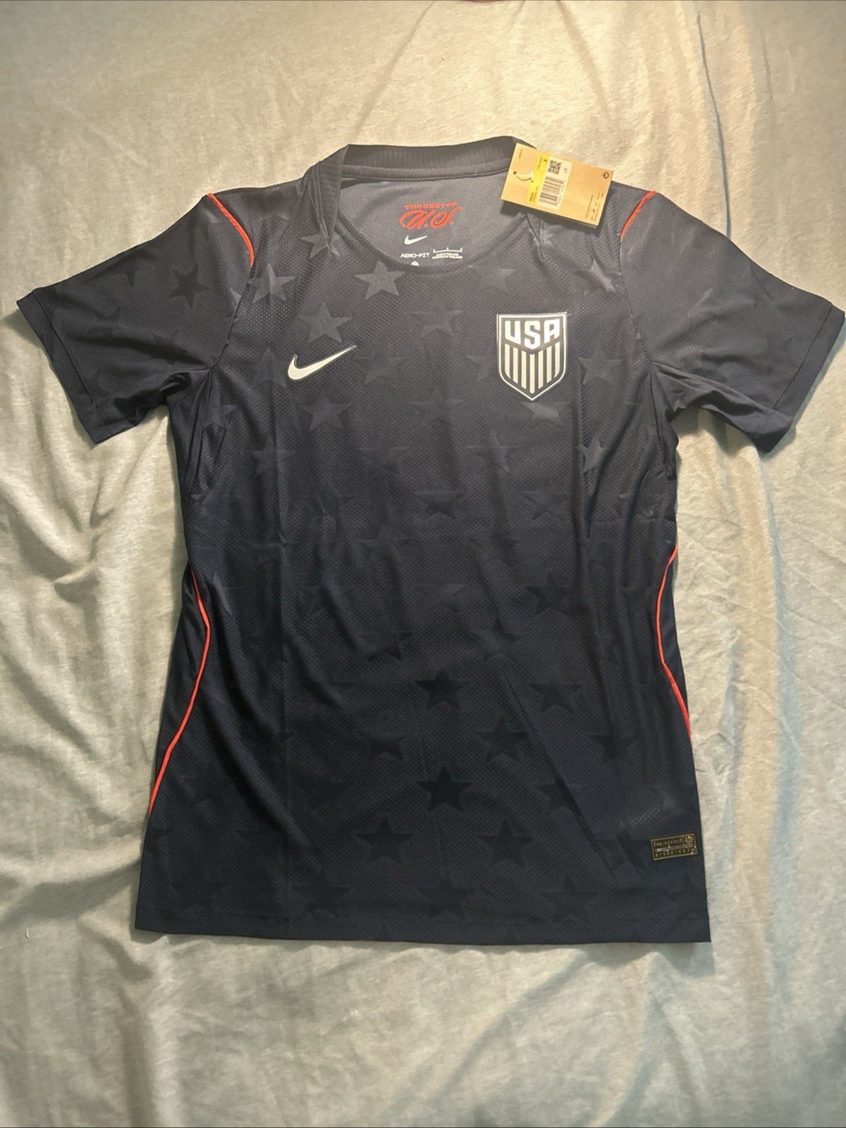 Nike USA Away Nation Team Soccer Jersey Black Stars Size S World Cup 26 Nike USA Away Nation Team Soccer Jersey Black Stars Size S World Cup 26