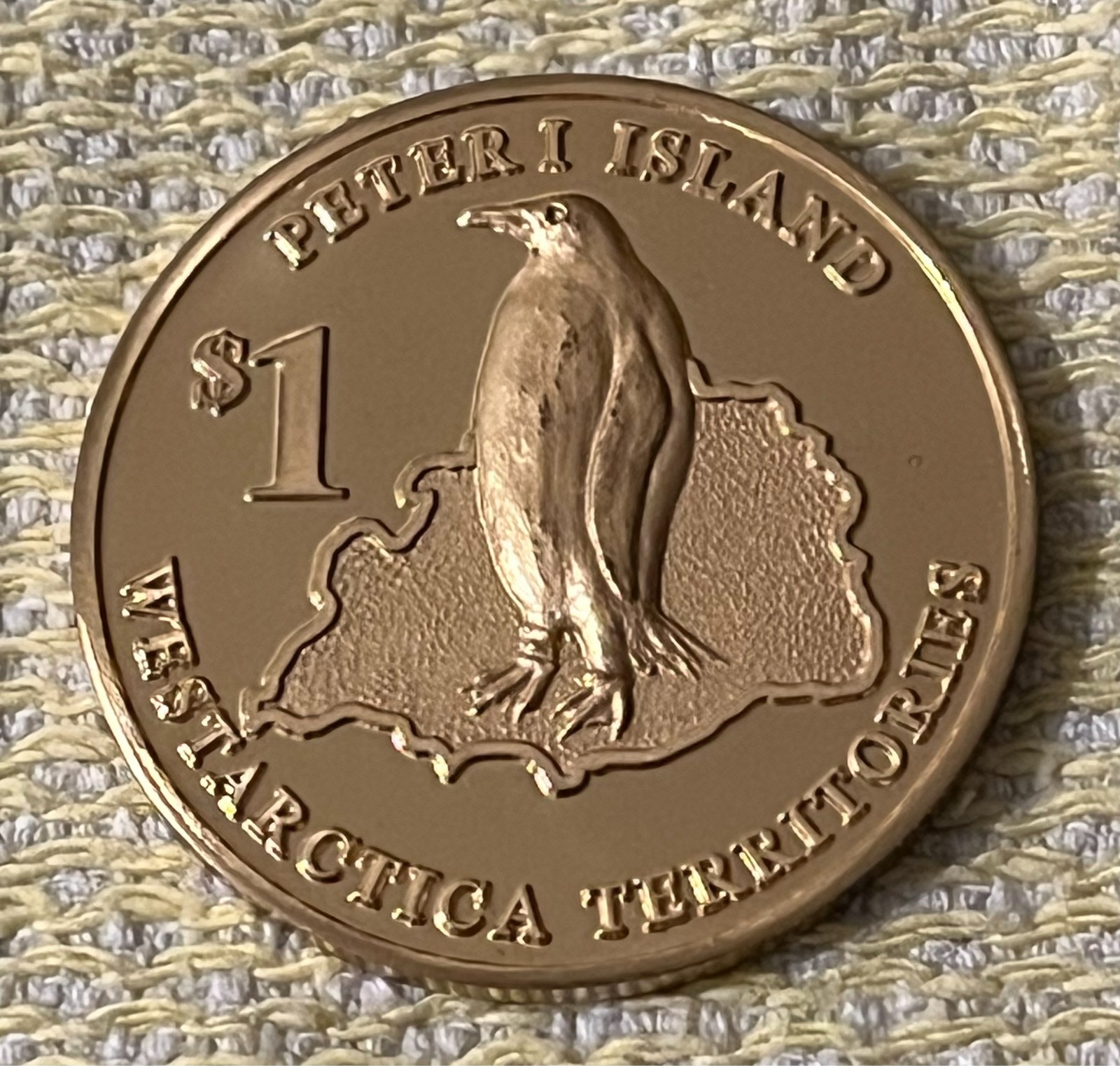 GRAND DUCHY OF WESTARCTICA TERRITORIES PETER I ISLAND 2011 $1 DOLLAR COIN