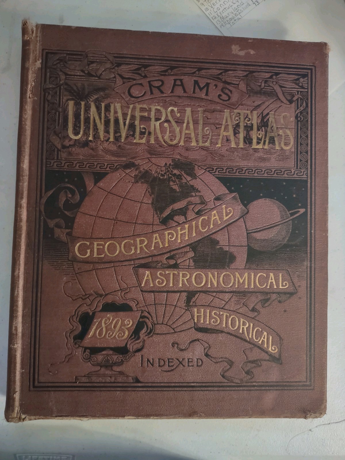Cram's Universal Atlas 1893,Historical World MAPS Columbian Exposition Illus. **