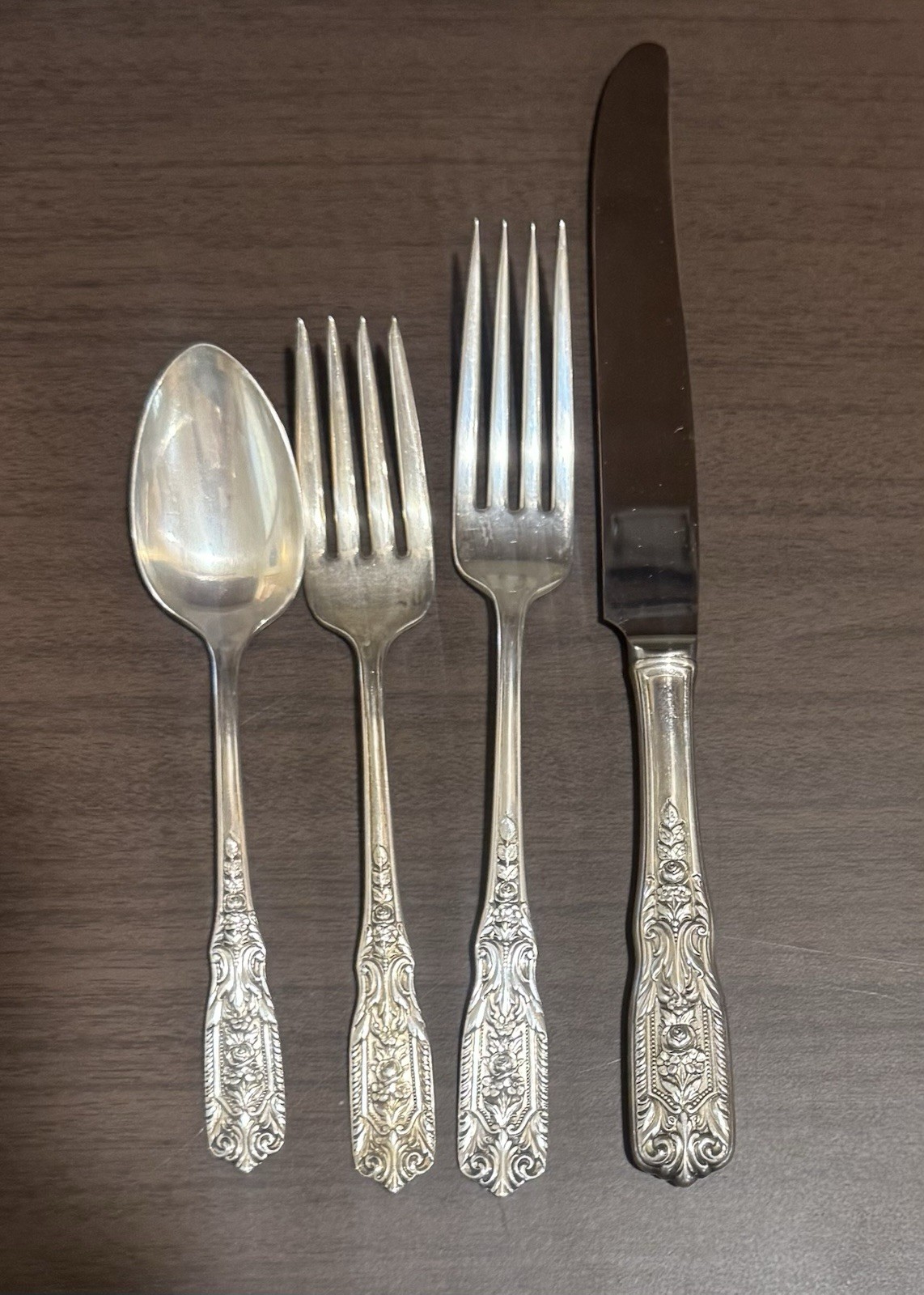 Westmoreland Milburn Rose Sterling Silver 4 Piece Place setting