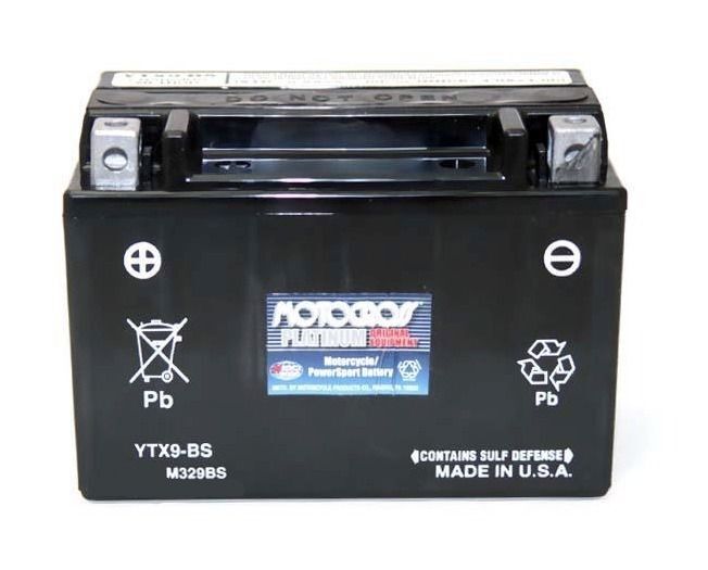 YTX9-BS 12V Motorcycle Battery - 120CCA 8AH AGM Powersport Battery by Yuasa
