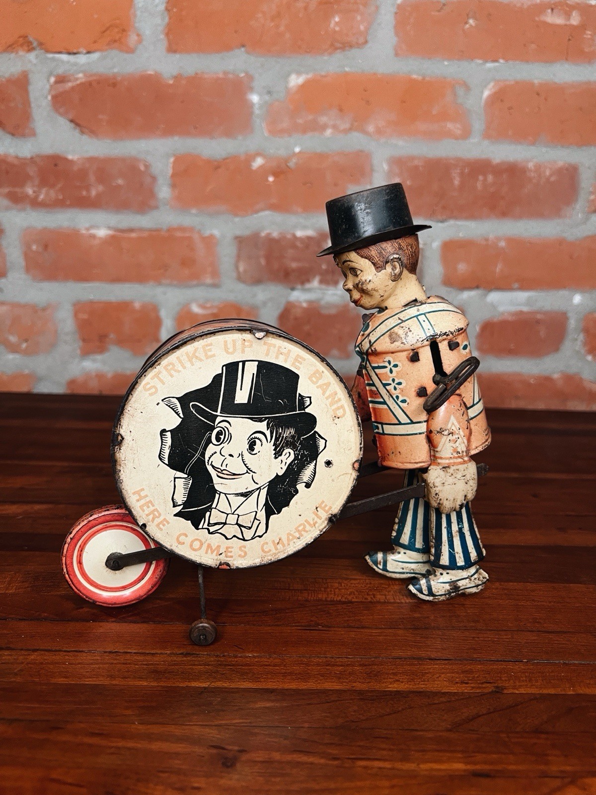 Vintage Toy Strike Up the Band Here Comes Charlie Louis Marx 30s Working AR Vintage Toy Strike Up the Band Here Comes Charlie Louis Marx 30s Working AR