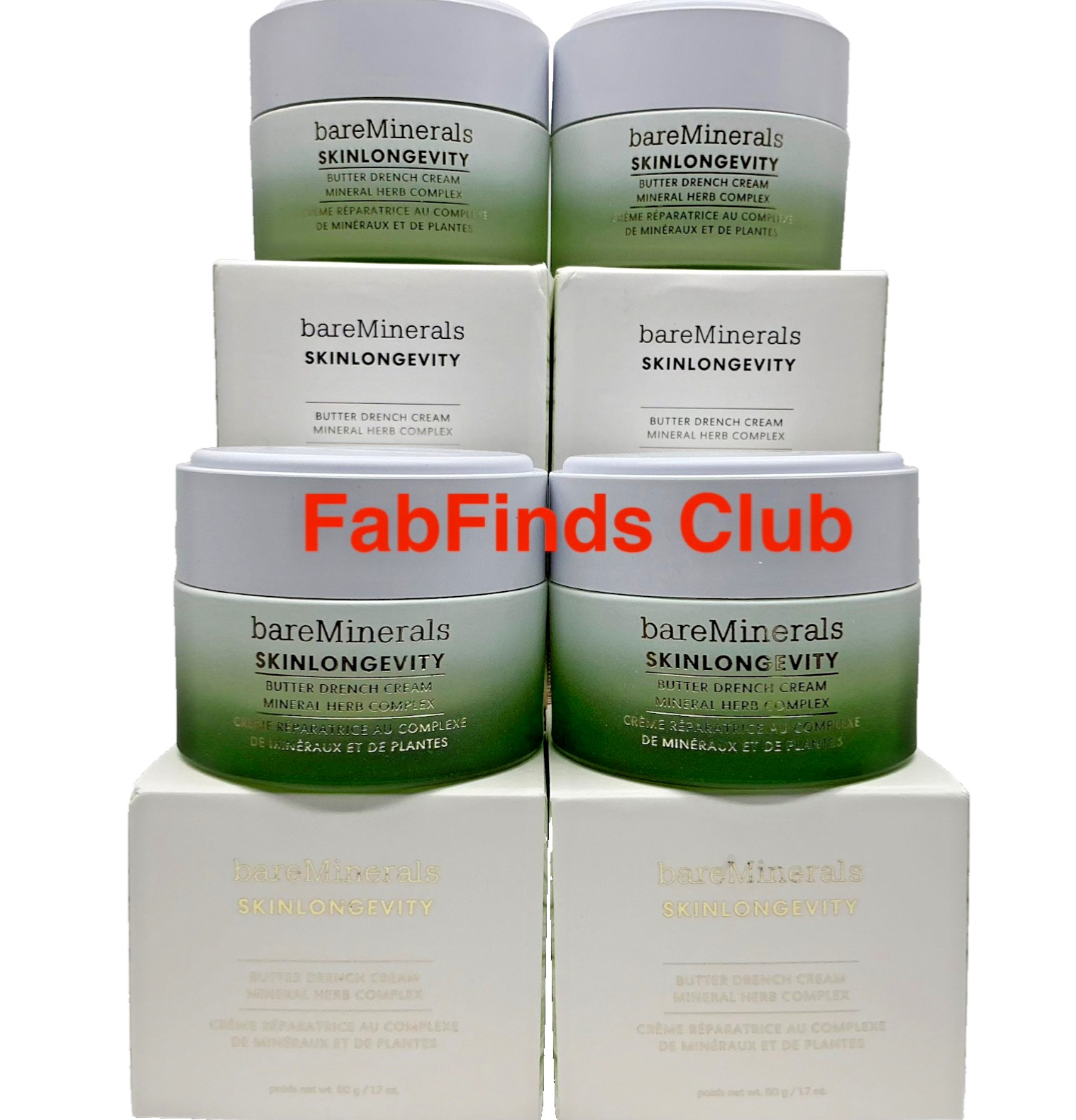 4x BareMinerals Skin Longevity Butter Drench Cream Mineral Herb Complex Full Sz 4x BareMinerals Skin Longevity Butter Drench Cream Mineral Herb Complex Full Sz