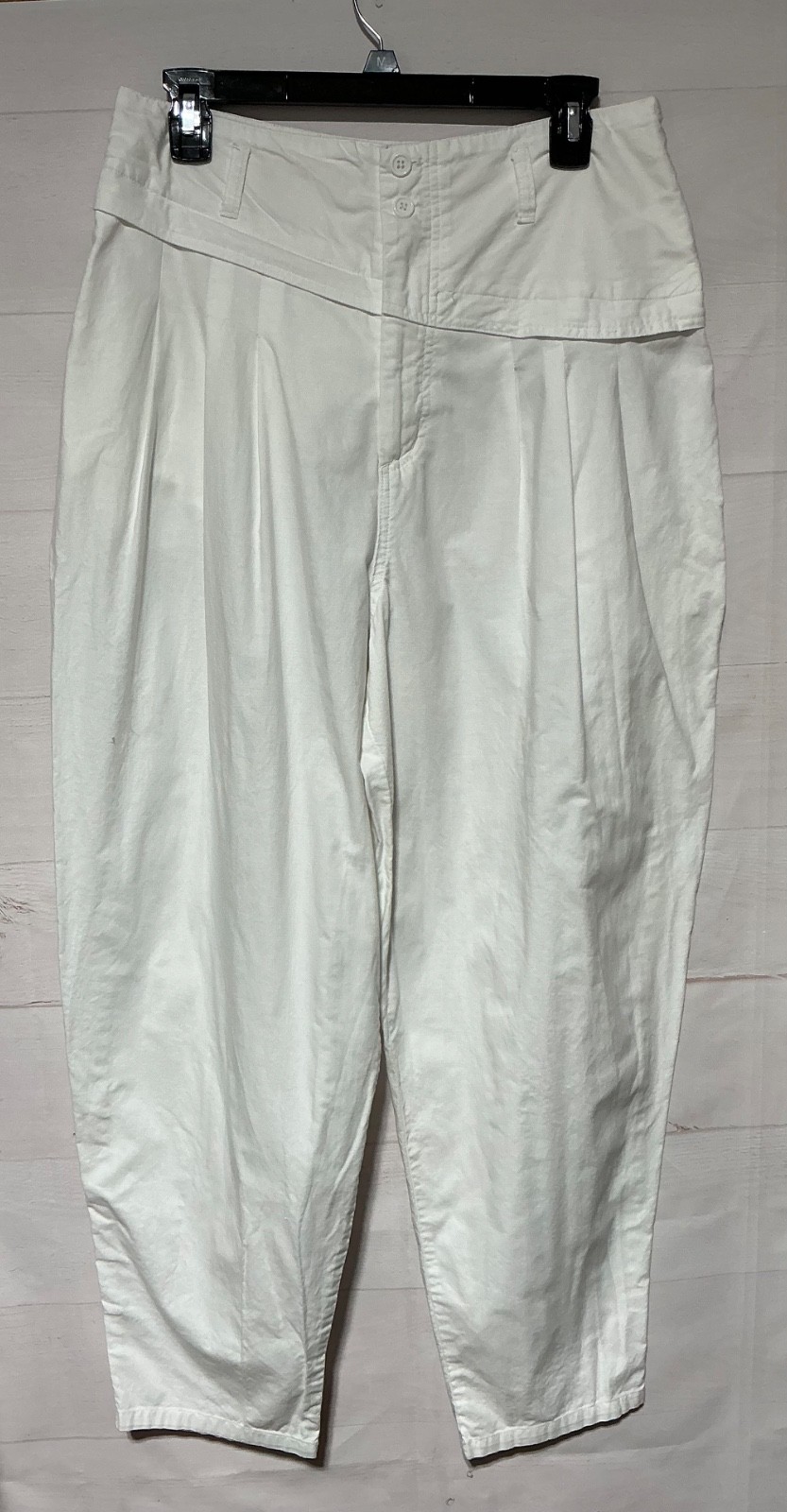 1980\'s vintage FORENZA white high waisted baggy new wave tapered leg pants 1980\'s vintage FORENZA white high waisted baggy new wave tapered leg pants