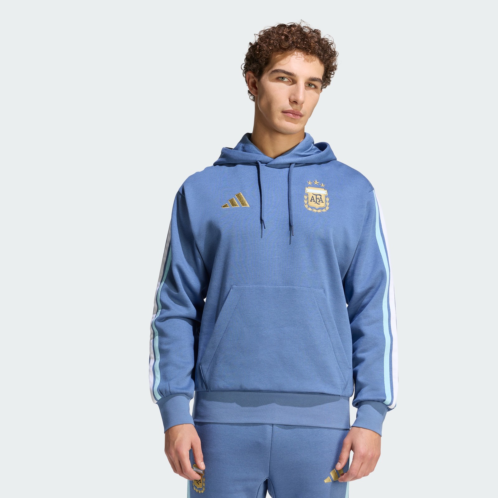 adidas men Argentina DNA Fleece Hoodie