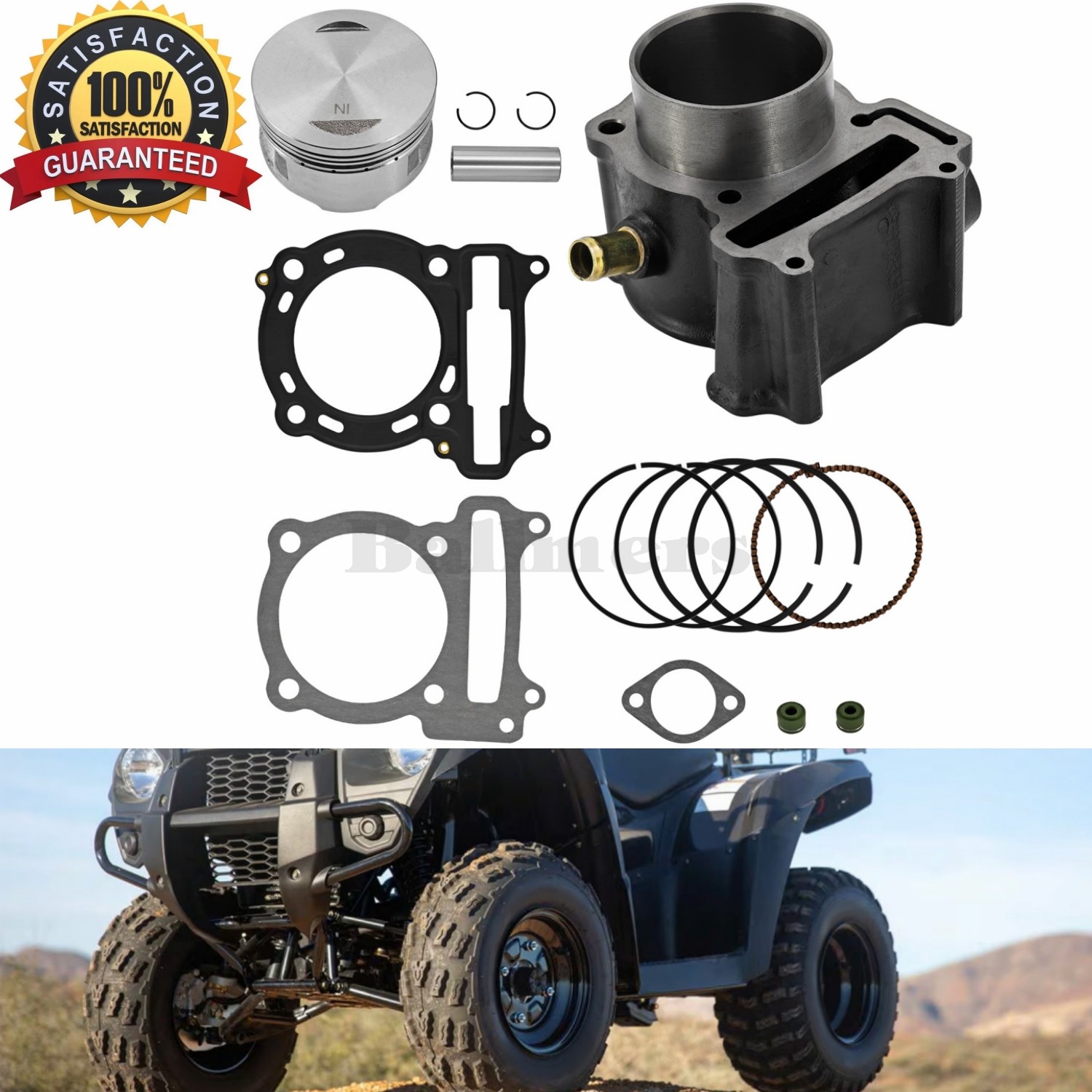 STD Top End REBUILD for Kawasaki KVF300 BRUTE FORCE CYLINDER PISTON GASKETS KIT