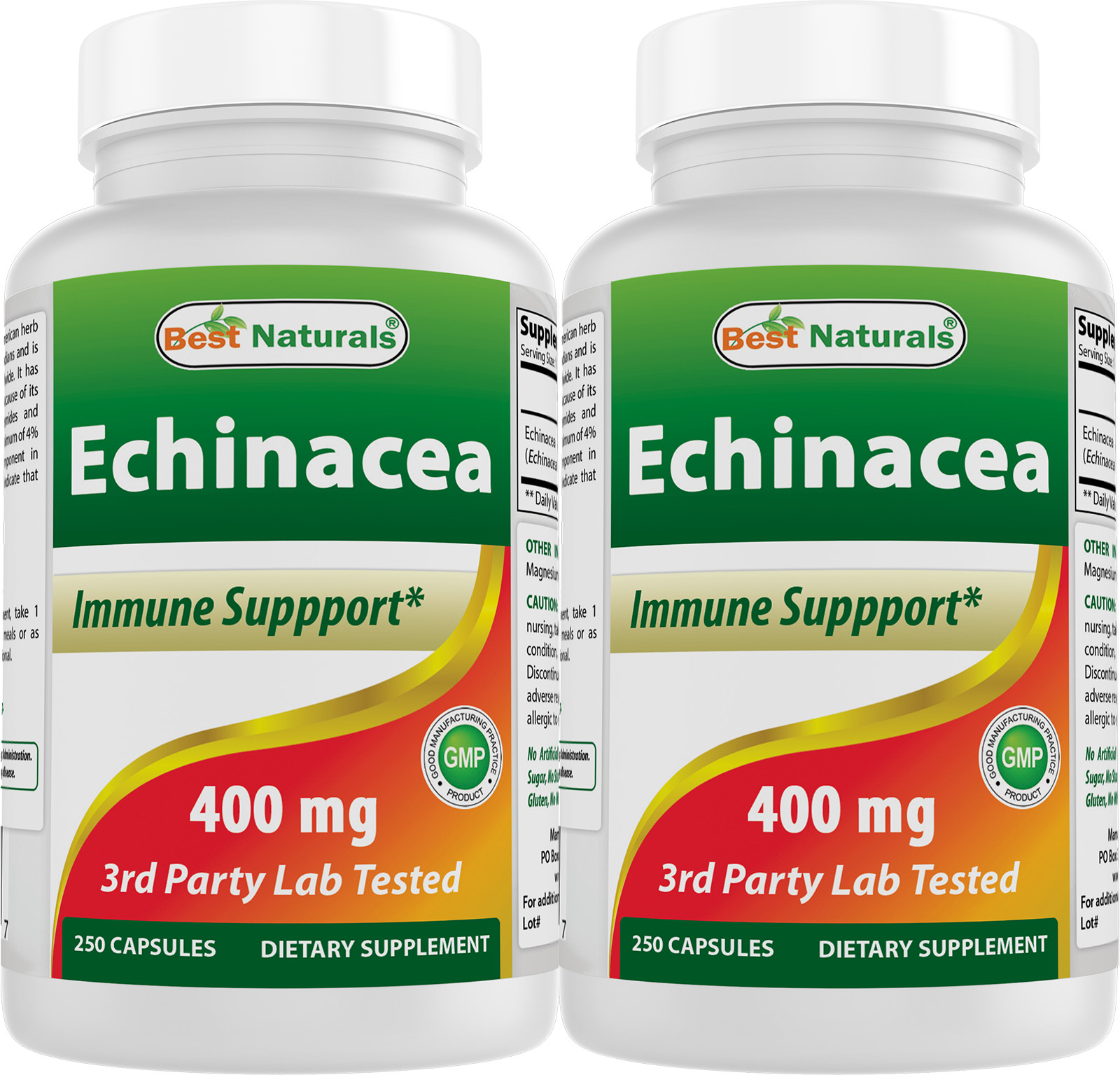 2 Pack Best Naturals Echinacea 400 mg 250 Capsules 2 Pack Best Naturals Echinacea 400 mg 250 Capsules