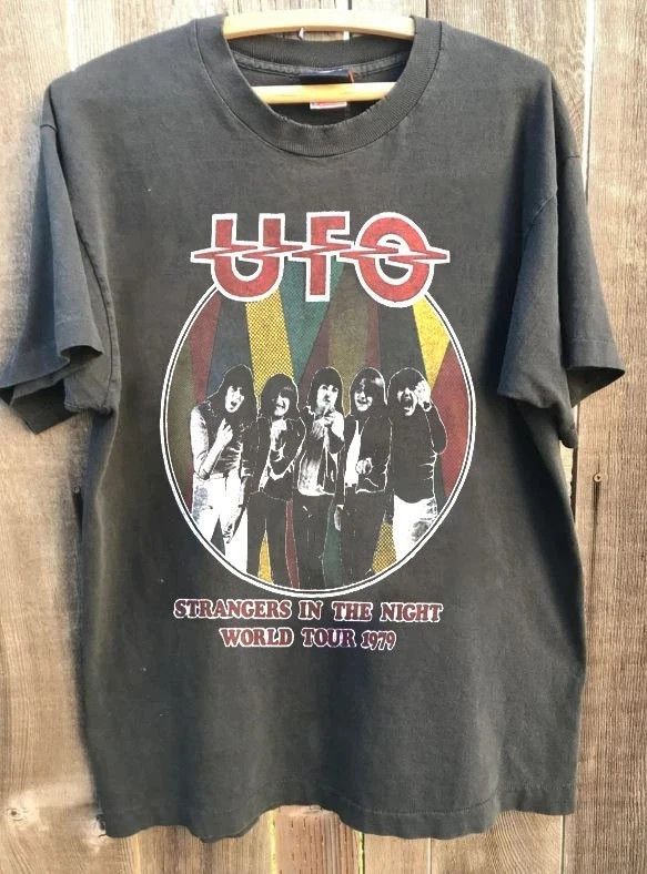 UFO 1979 World Tour Classic Hard Rock Concert Vintage T-Shirt