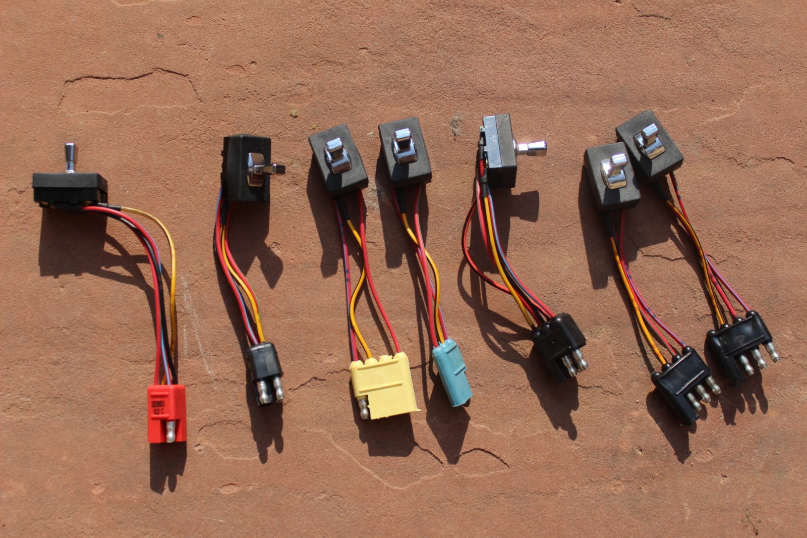NEW 1966 Lincoln Window Switch SET of 7 Switches  (no vents)- NEW