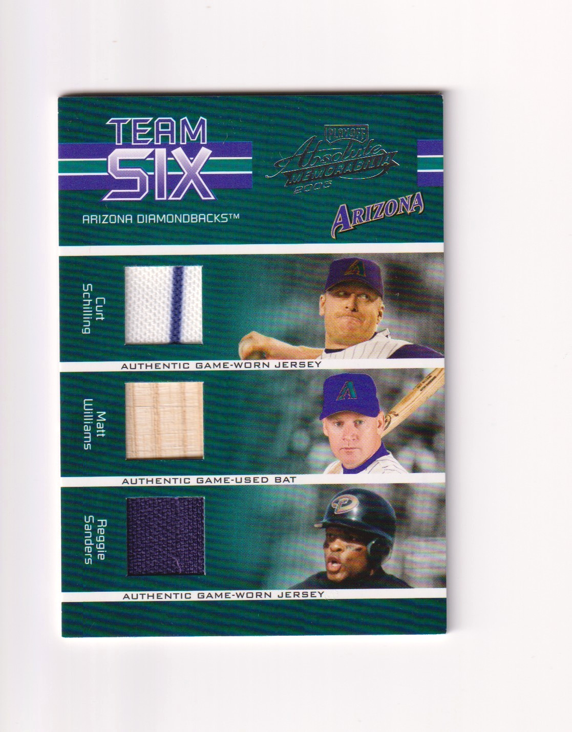 2005 Absolute Memorabilia Team Six/150 TS-17 Diamondbacks Schilling, M.Williams+