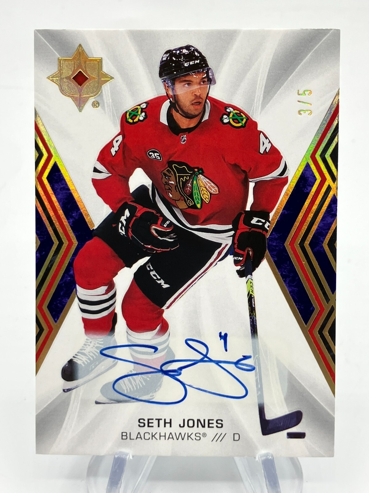 Seth Jones /5 Auto 2021-22 Ultimate Collection Chicago #56