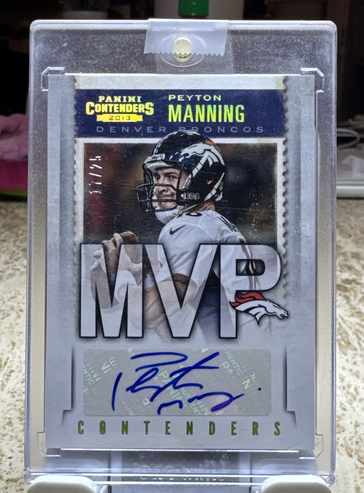 2013 Panini Contenders - Mvp Contenders Peyton Manning #1 Autographs 17/25 (AU) 2013 Panini Contenders - Mvp Contenders Peyton Manning #1 Autographs 17/25 (AU)