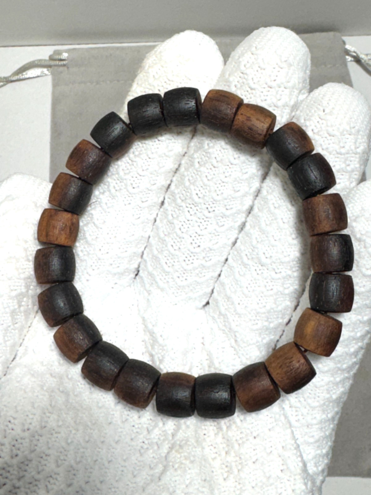 Burmese Myanmar Wild Jiang Zhen Xiang Straight Cut Bead Bracelet 9*10mm Honey