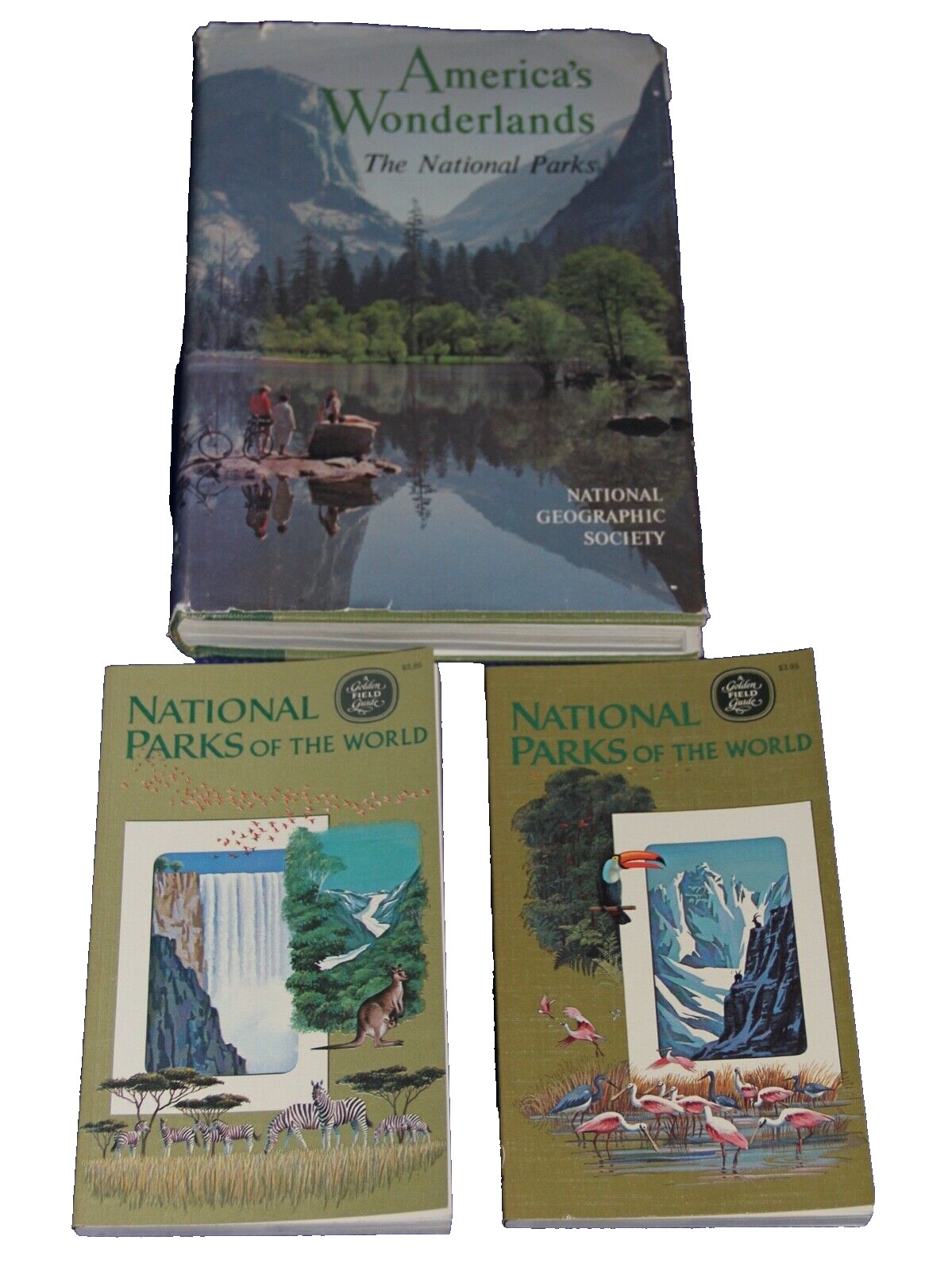 National Parks of the World Vintage 2 Volumes & America\'s Wonderlands Book set 3