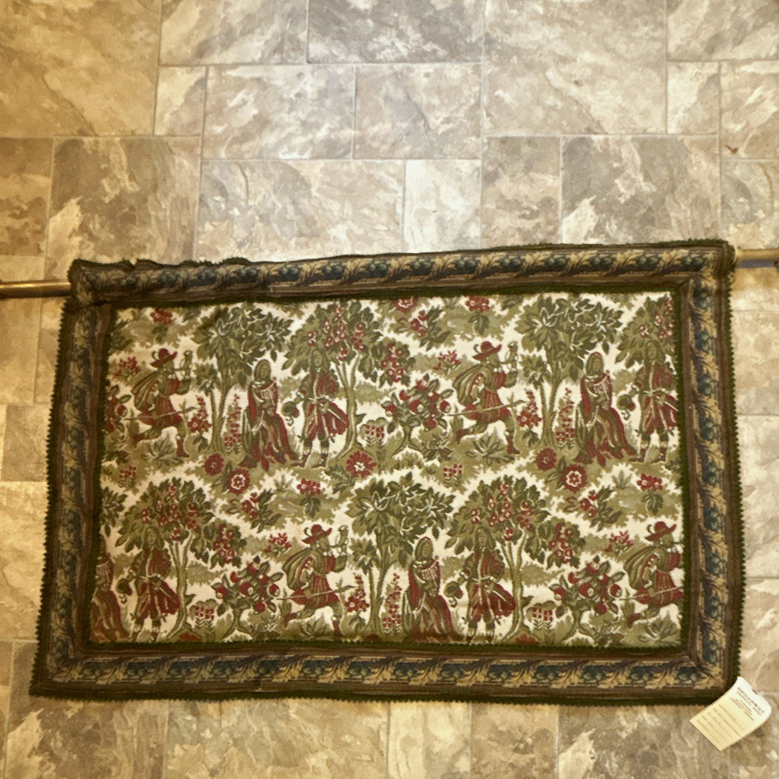 Semi Antique Hand Knotted French Tapestry 34x51 Appraised at $953