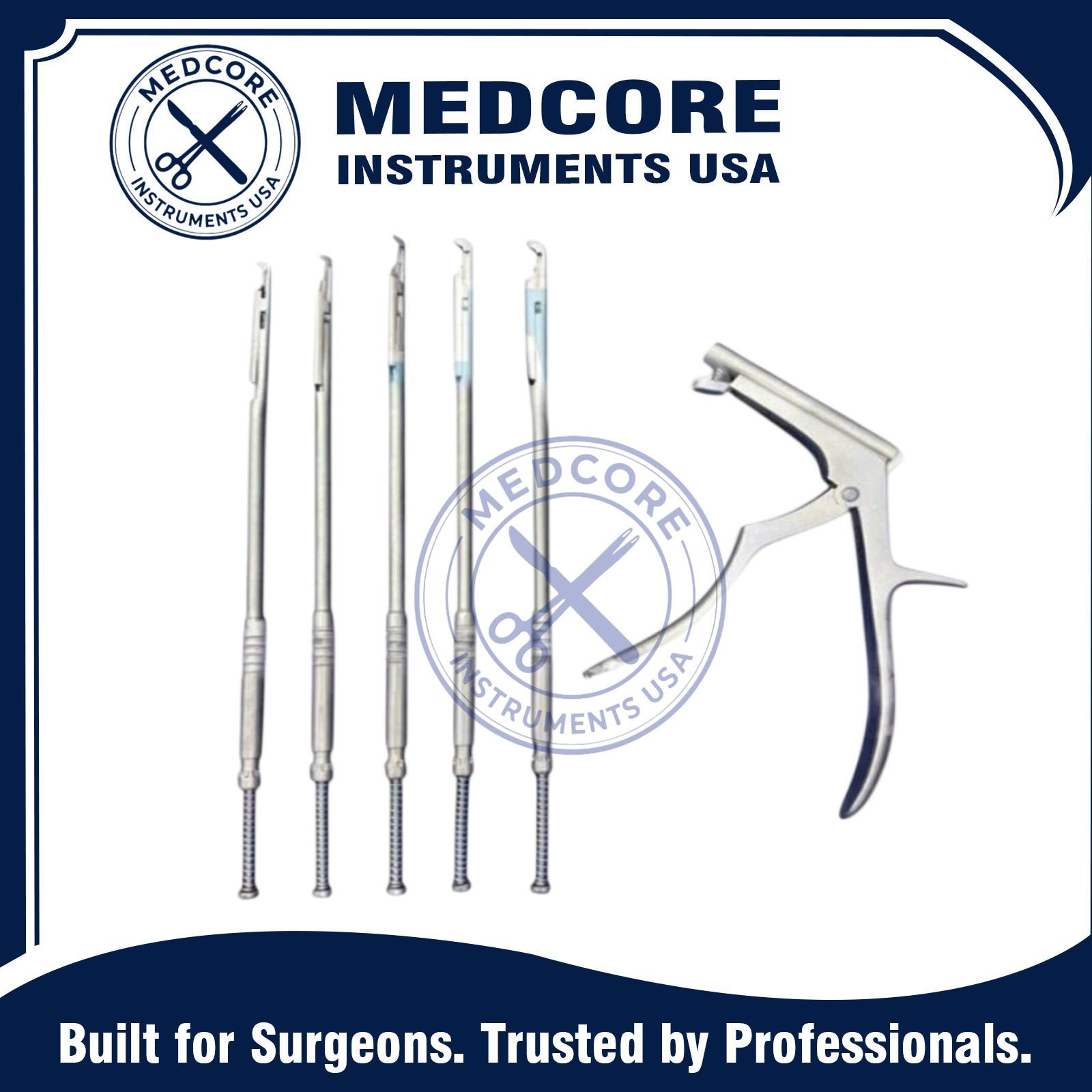 Interlaminar Kerrison Rotating Rongeur Set Spine Surgery Orthopedic Instruments
