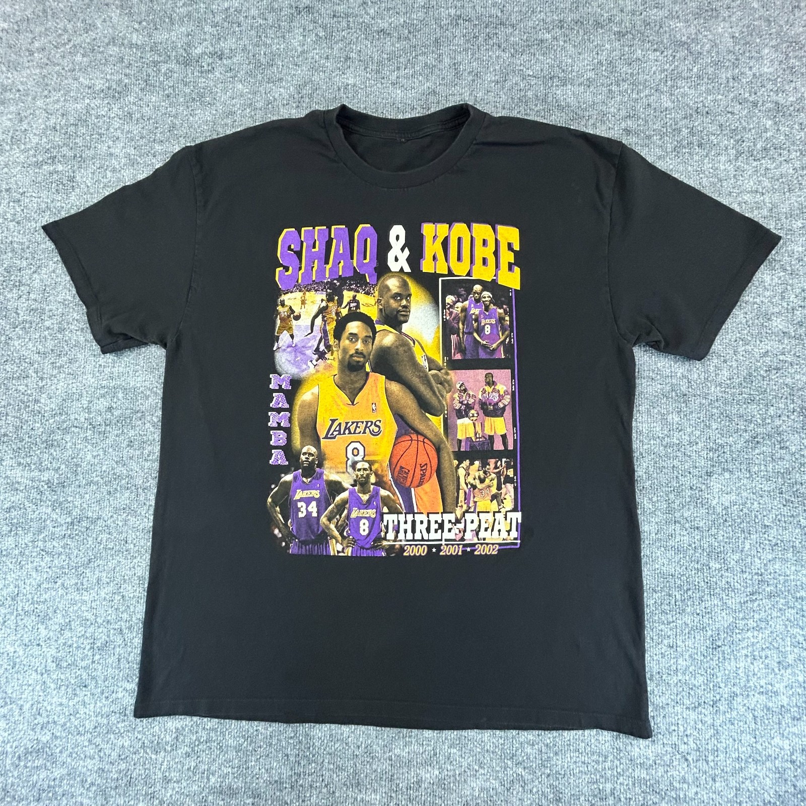 VTG Los Angeles Lakers Shirt Mens XL Shaq Kobe Three Peat Streetwear LA Y2K