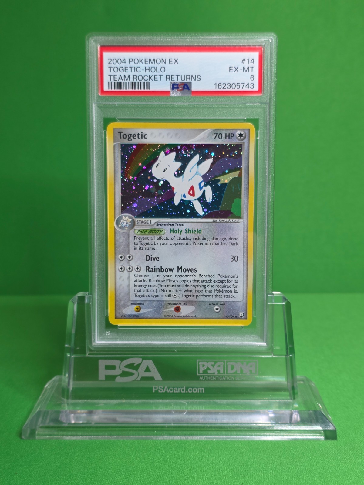 2004 POKEMON EX TEAM ROCKET RETURNS 14 TOGETIC-HOLO PSA 6
