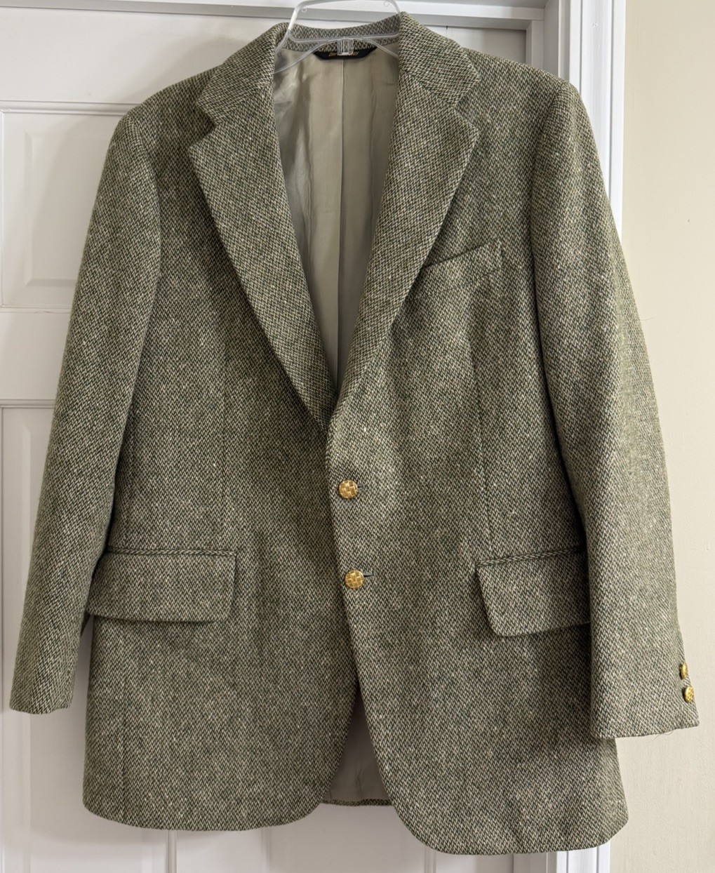 Vtg Dunhill Tailors New York Tweed Wool Sport Coat Men\'s Sz 40R