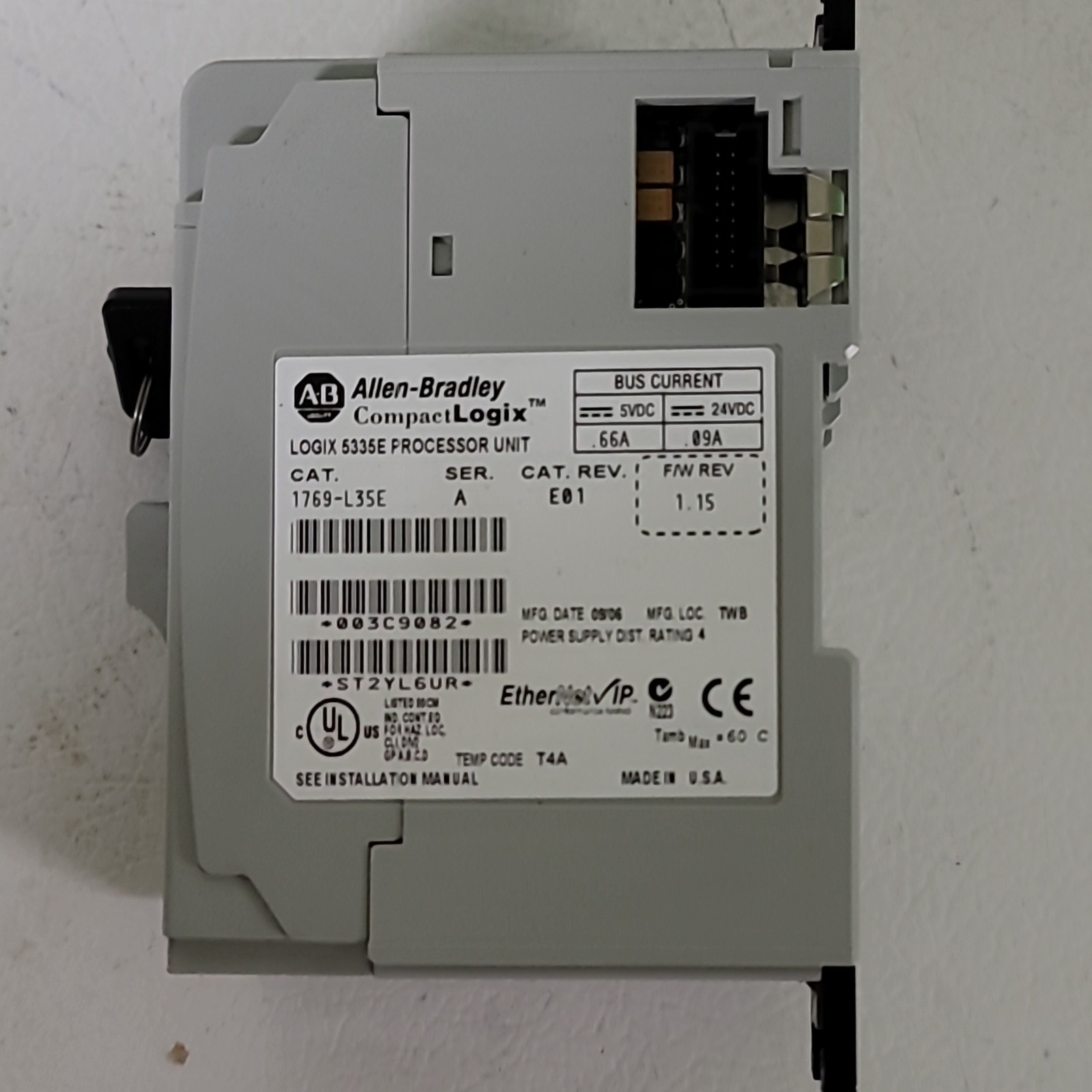 Allen-Bradley CompactLogix L35E PLC Processor Unit Controller 1769-L35E Allen-Bradley CompactLogix L35E PLC Processor Unit Controller 1769-L35E