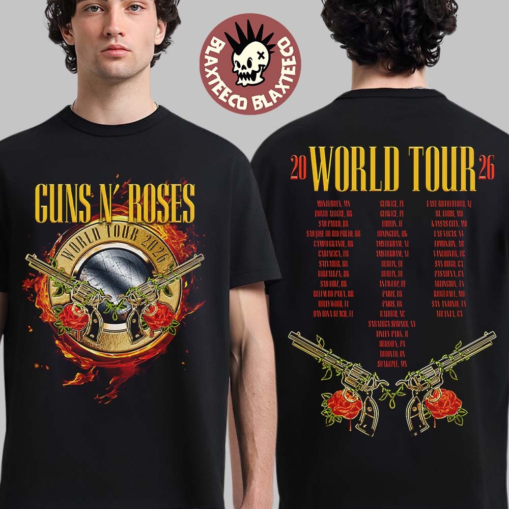Vtg Guns N' Roses World Tour 2026 Admat Concert T-Shirt S-5XL