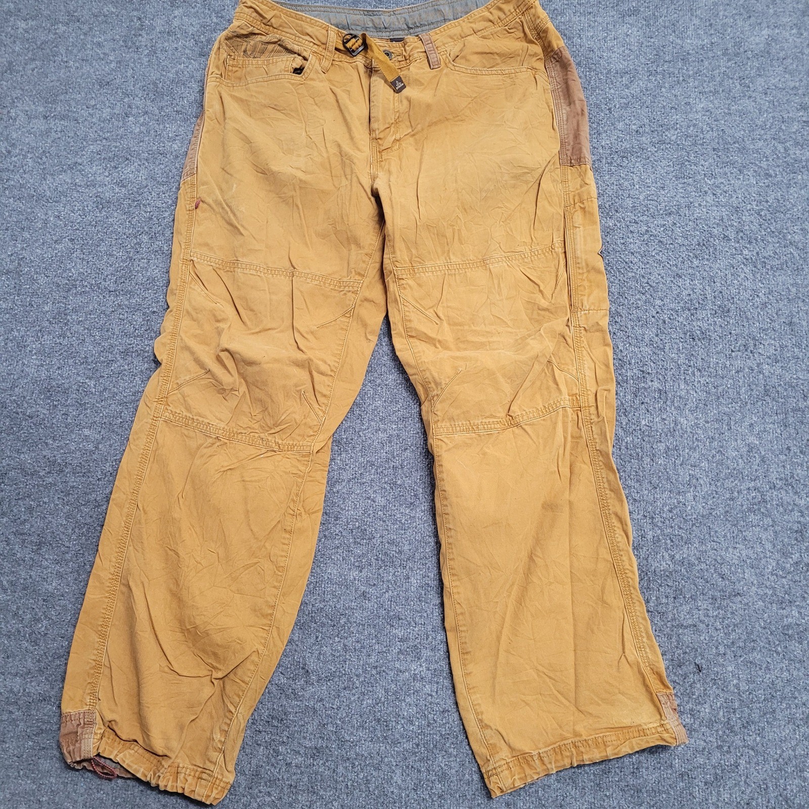 Prana Pants Mens Size 34 Mustard Yellow Organic Cotton Climbing Outdoor Rugged Prana Pants Mens Size 34 Mustard Yellow Organic Cotton Climbing Outdoor Rugged