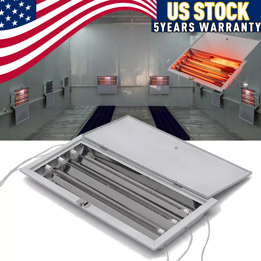 8 X 3KW Spray Baking Booth Infrared Paint Curing Lamp Heaters Heating Light 220V 8 X 3KW Spray Baking Booth Infrared Paint Curing Lamp Heaters Heating Light 220V