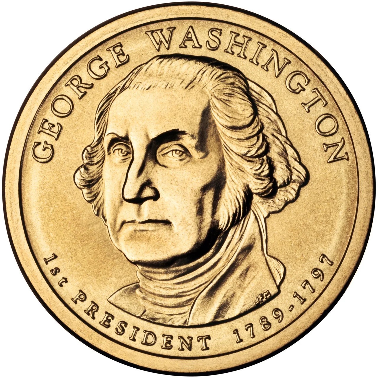 2007 D George Washington Uncirculated Presidential Golden Dollar 1st Coin in Set