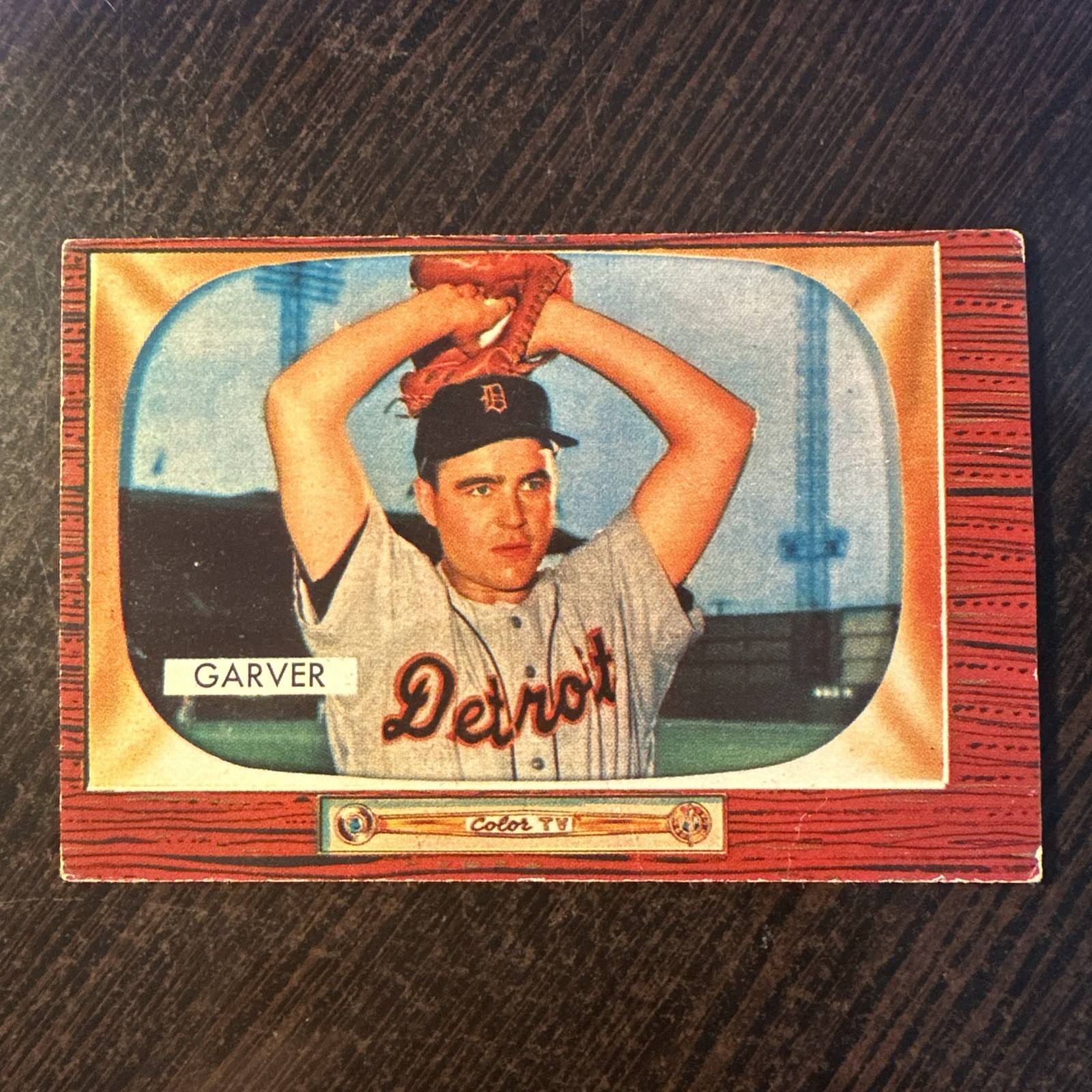 1955 BOWMAN #188 NED GARVER G-VG (CREASES) *Hot Corner Vintage*