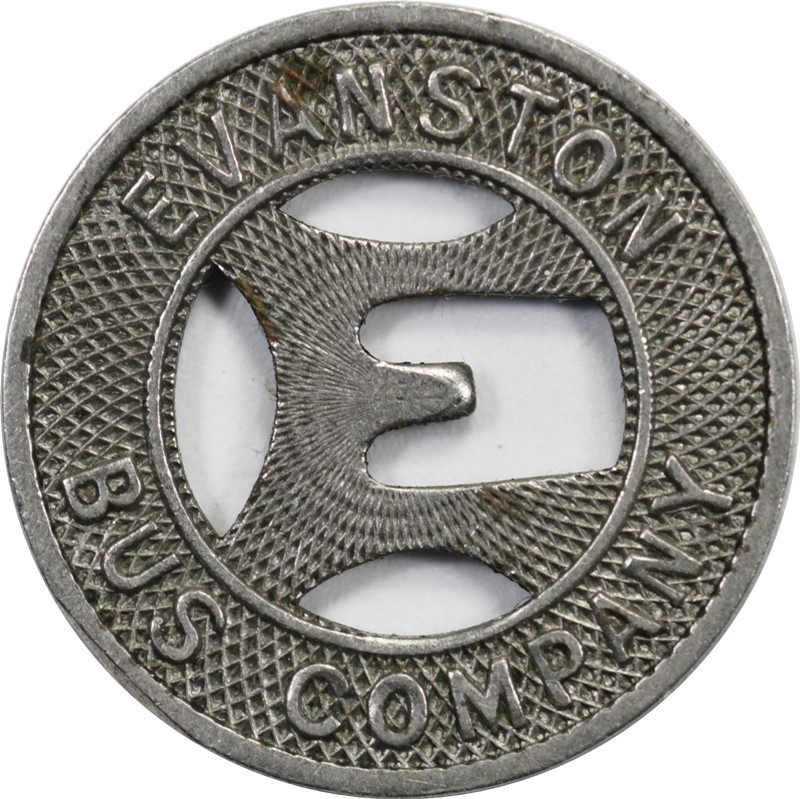 United States - Evanston Bus Co, Evanston, Illinois  - 1 Fare - ND (1939-1963)